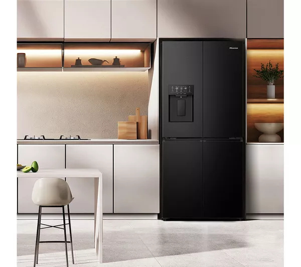 Hisense RQ5P470SYFD Total No Frost American Fridge Freezer - Black thumbnail image