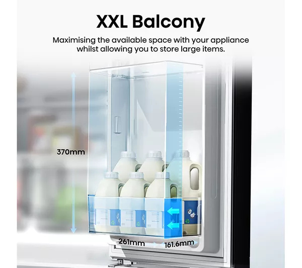 Hisense RQ5P470SYFD Total No Frost American Fridge Freezer - Black thumbnail image
