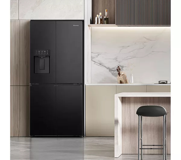 Hisense RQ5P470SYFD Total No Frost American Fridge Freezer - Black thumbnail image