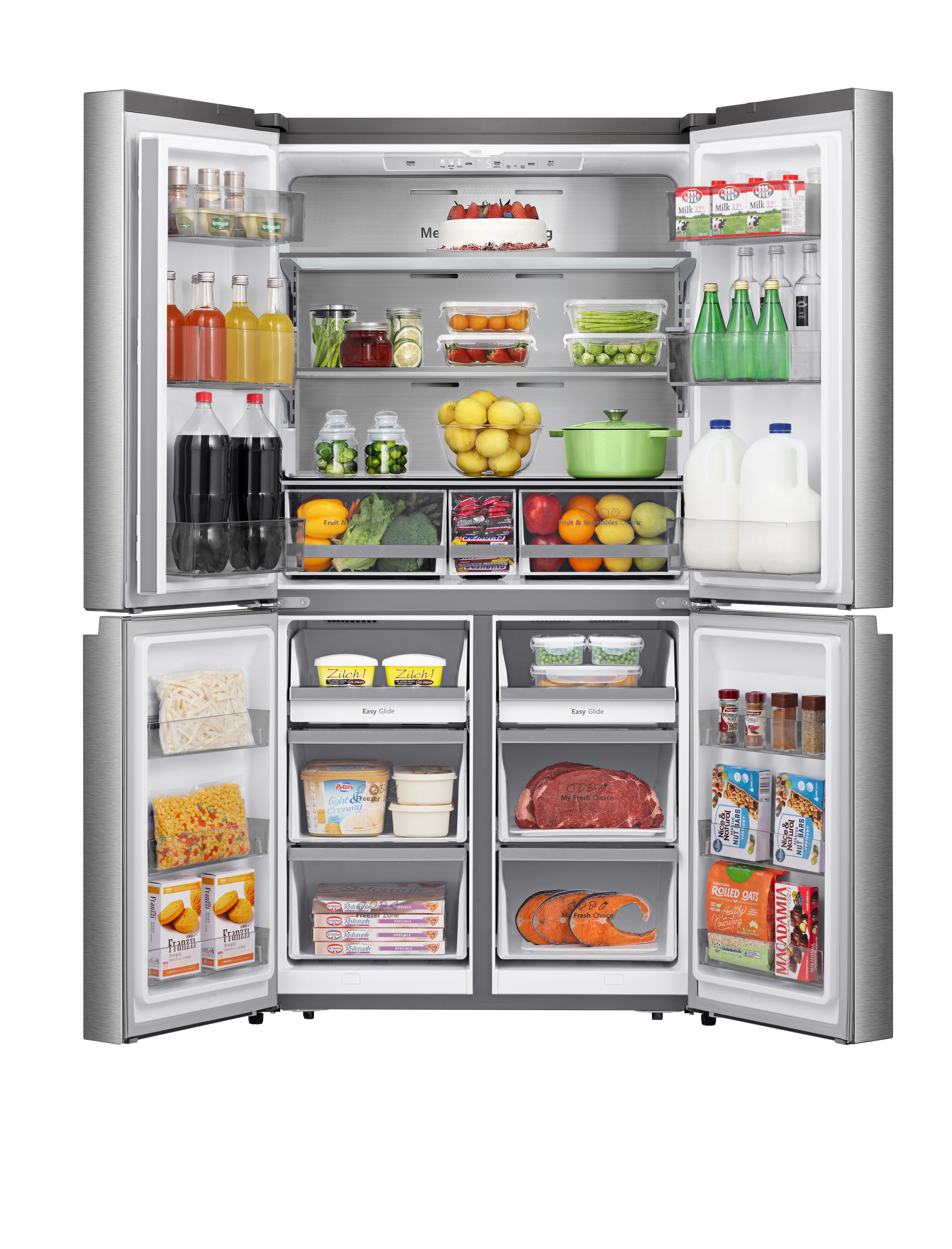 Hisense RQ758N4SASE 91.4cm 60/40 PureFlat Smart Frost Free Fridge Freezer - Stainless Steel thumbnail image