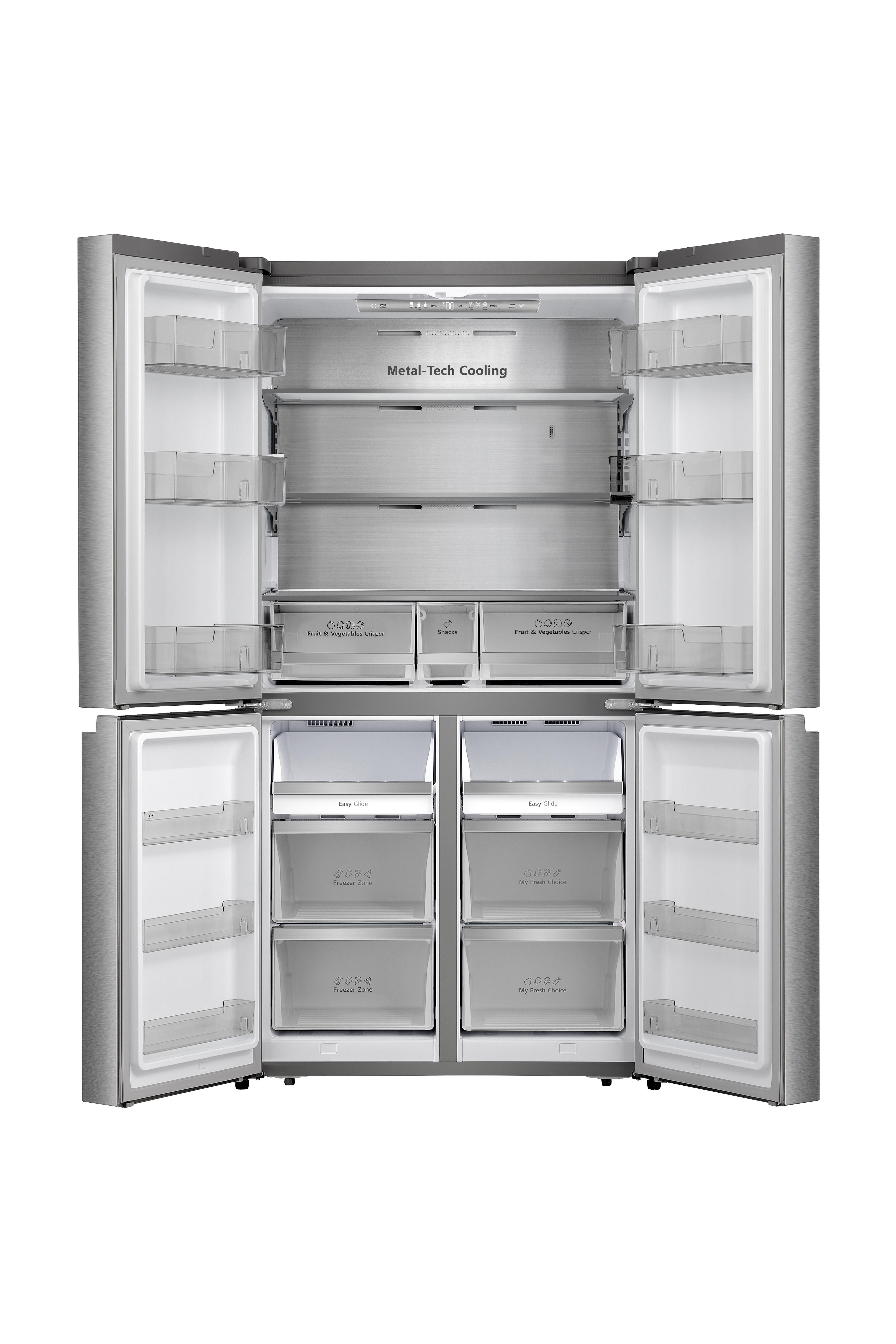 Hisense RQ758N4SASE 91.4cm 60/40 PureFlat Smart Frost Free Fridge Freezer - Stainless Steel thumbnail image