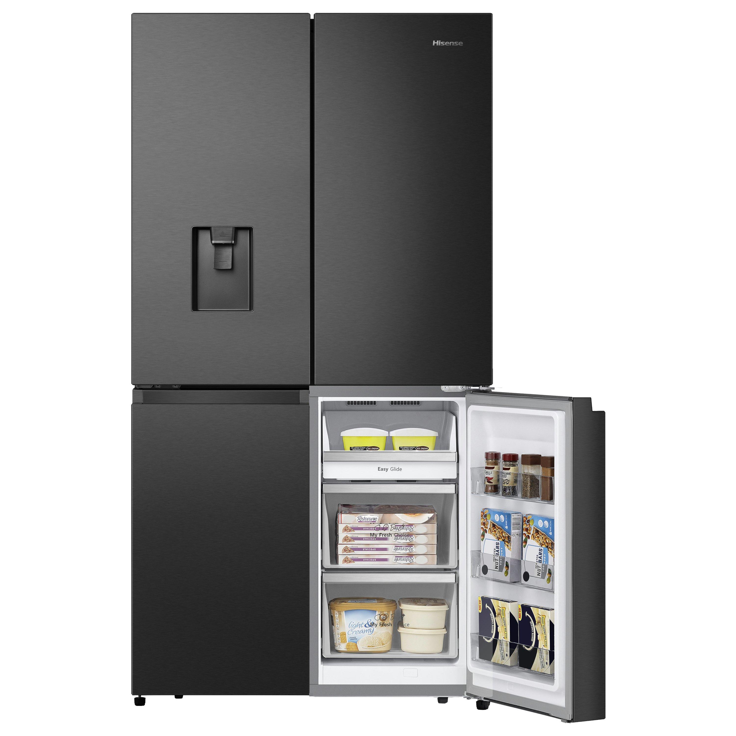 Hisense RQ758N4SWFE 91.4cm 50/50 PureFlat Smart Frost Free Fridge Freezer - Black Stainless Steel thumbnail image