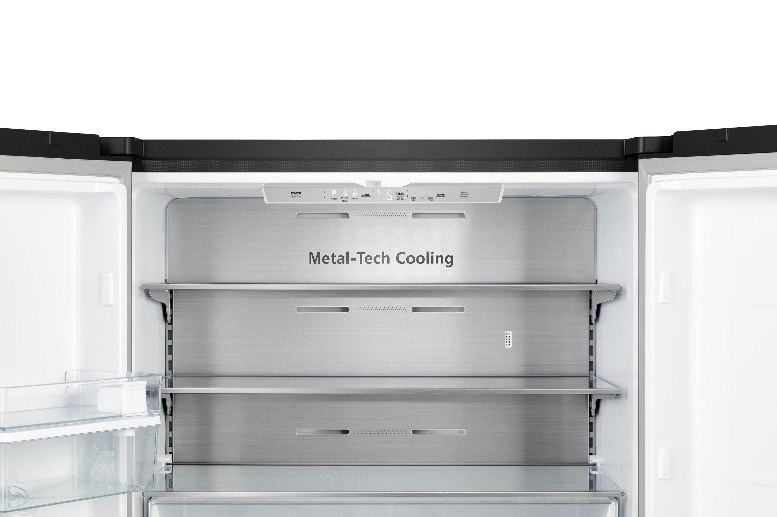 Hisense RQ758N4SWFE 91.4cm 50/50 PureFlat Smart Frost Free Fridge Freezer - Black Stainless Steel thumbnail image