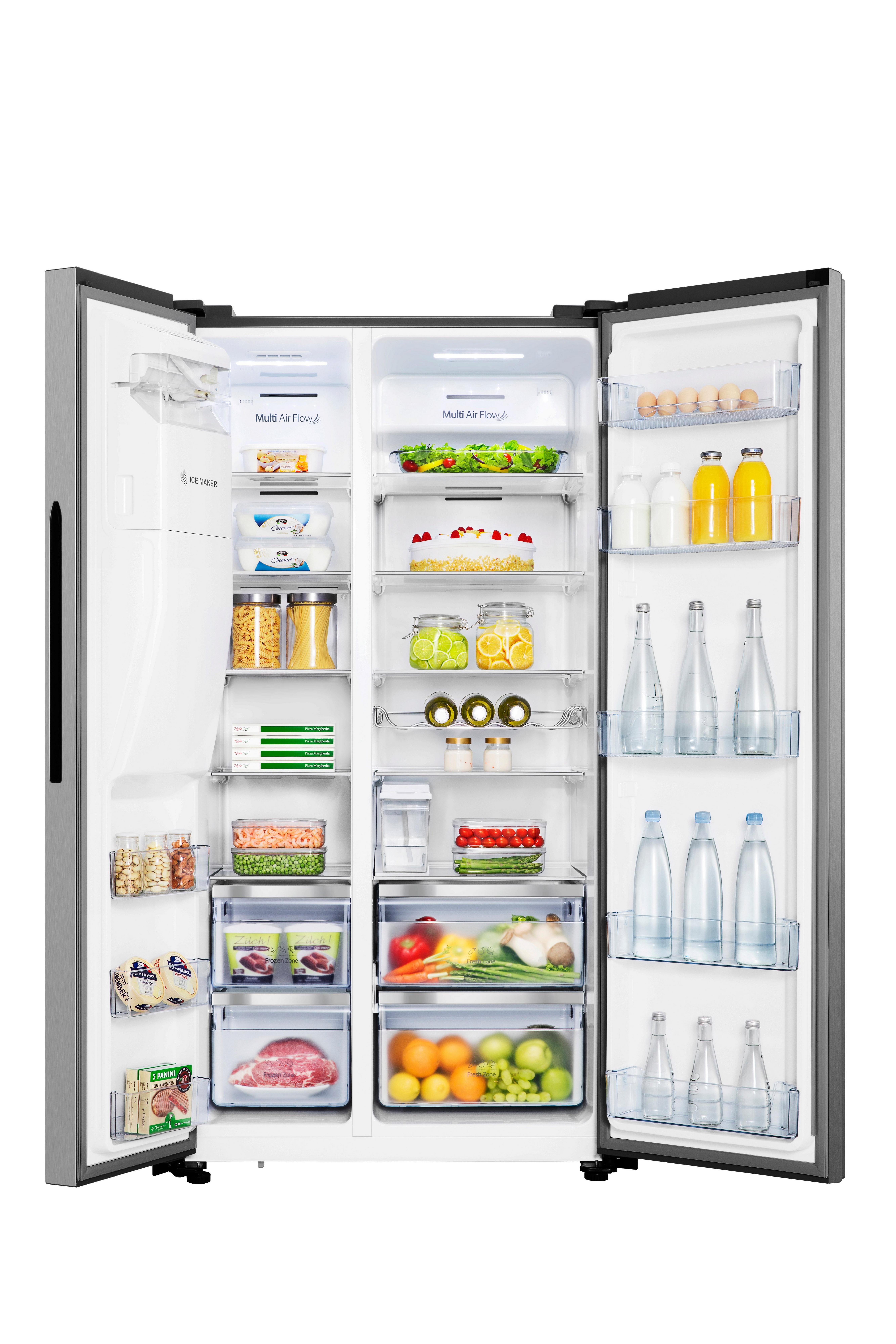 Hisense RS694N4TIE 91cm 70/30 Frost Free American Fridge Freezer - Stainless Steel thumbnail image