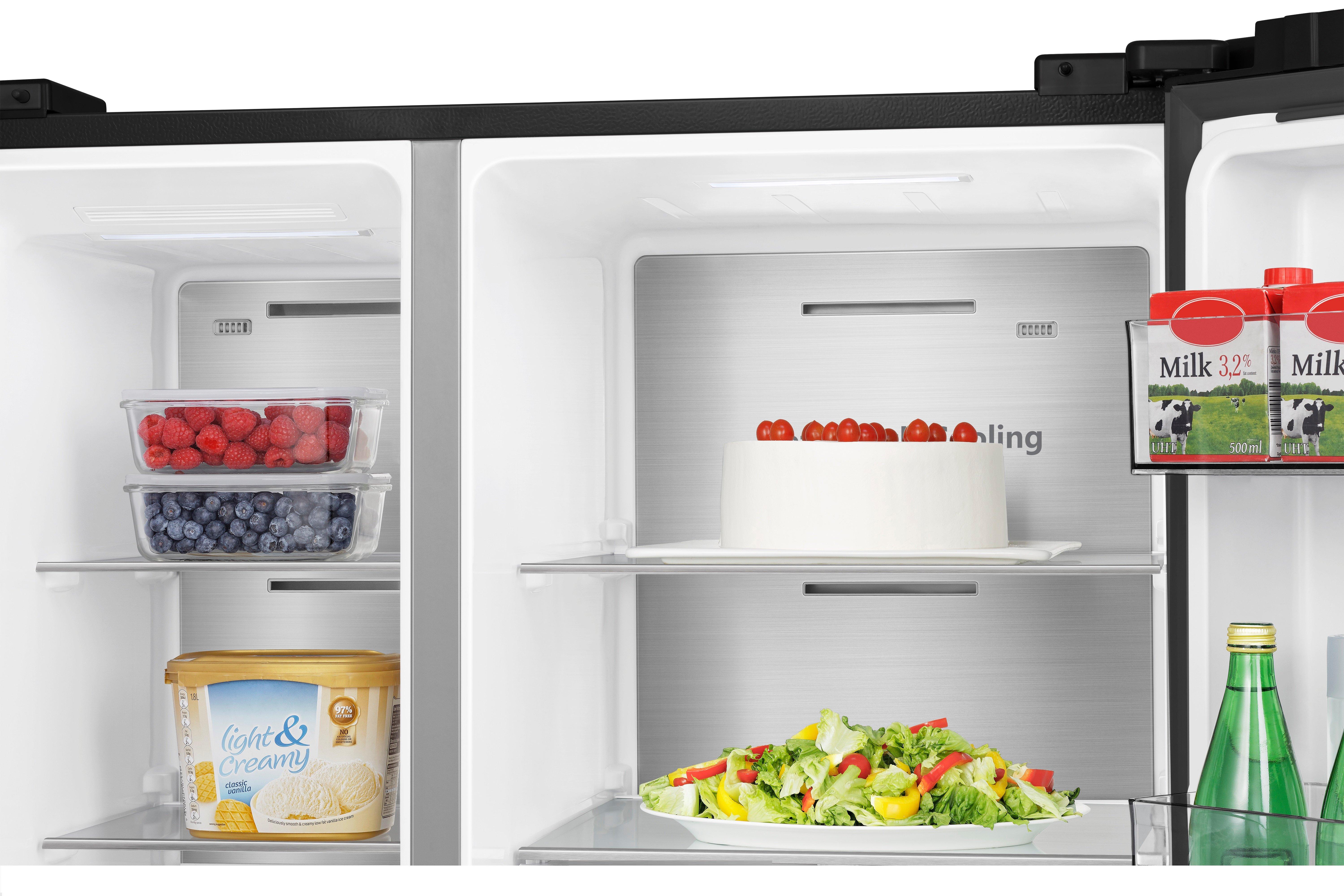 Hisense RS818N4IFE 91cm 50/50 Frost Free American Fridge Freezer - Black Stainless Steel thumbnail image