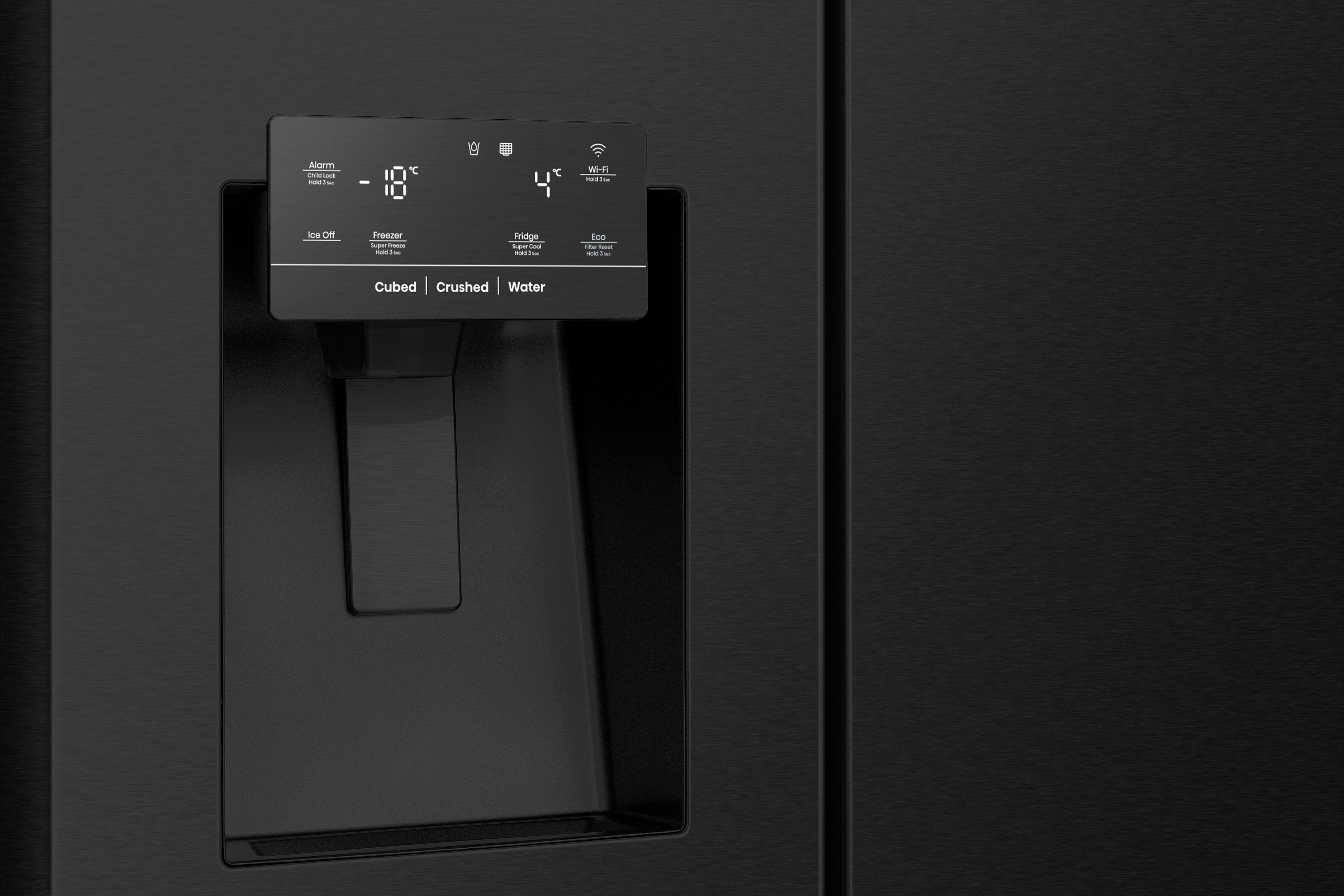 Hisense RS818N4IFE 91cm 50/50 Frost Free American Fridge Freezer - Black Stainless Steel thumbnail image