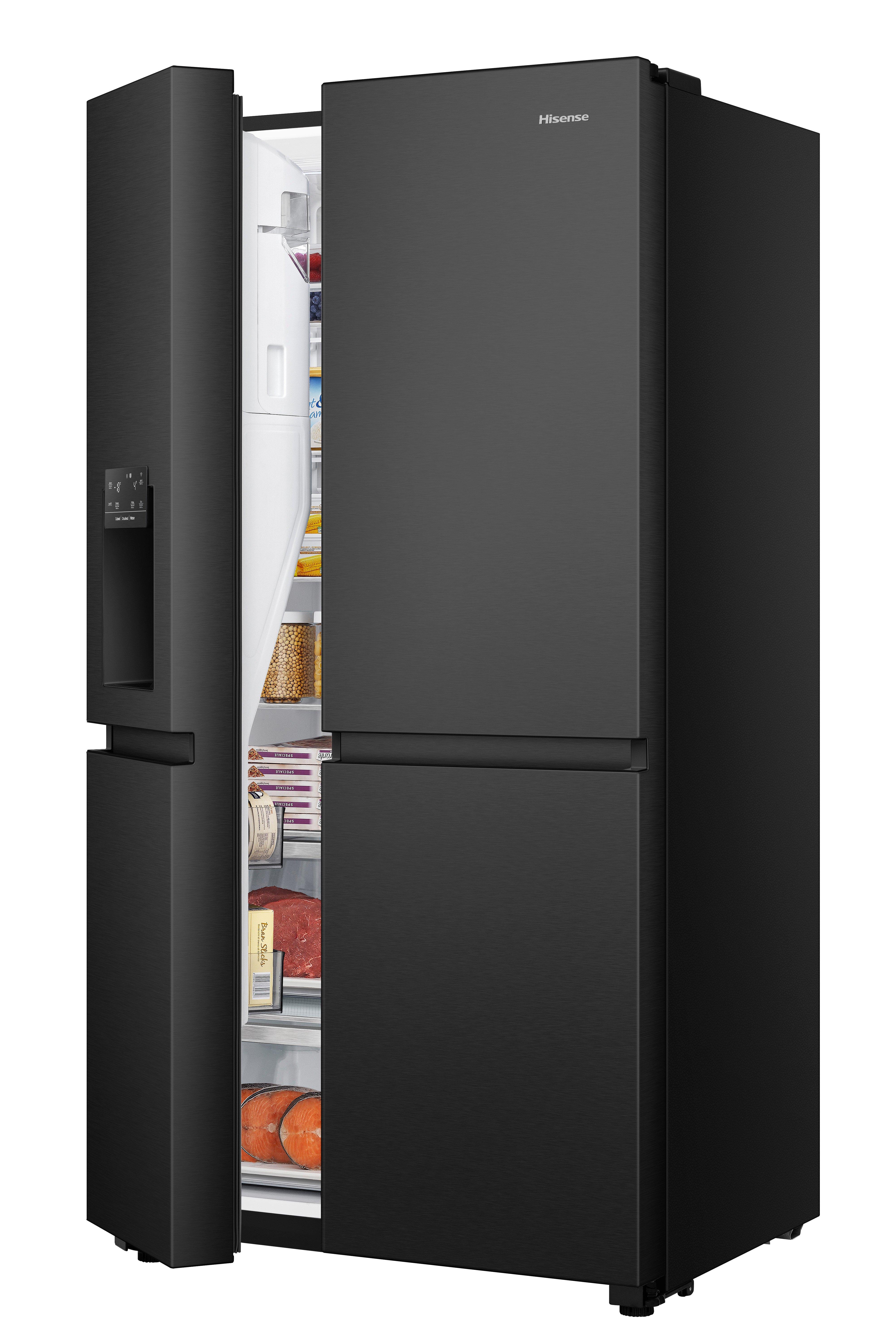 Hisense RS818N4IFE 91cm 50/50 Frost Free American Fridge Freezer - Black Stainless Steel thumbnail image