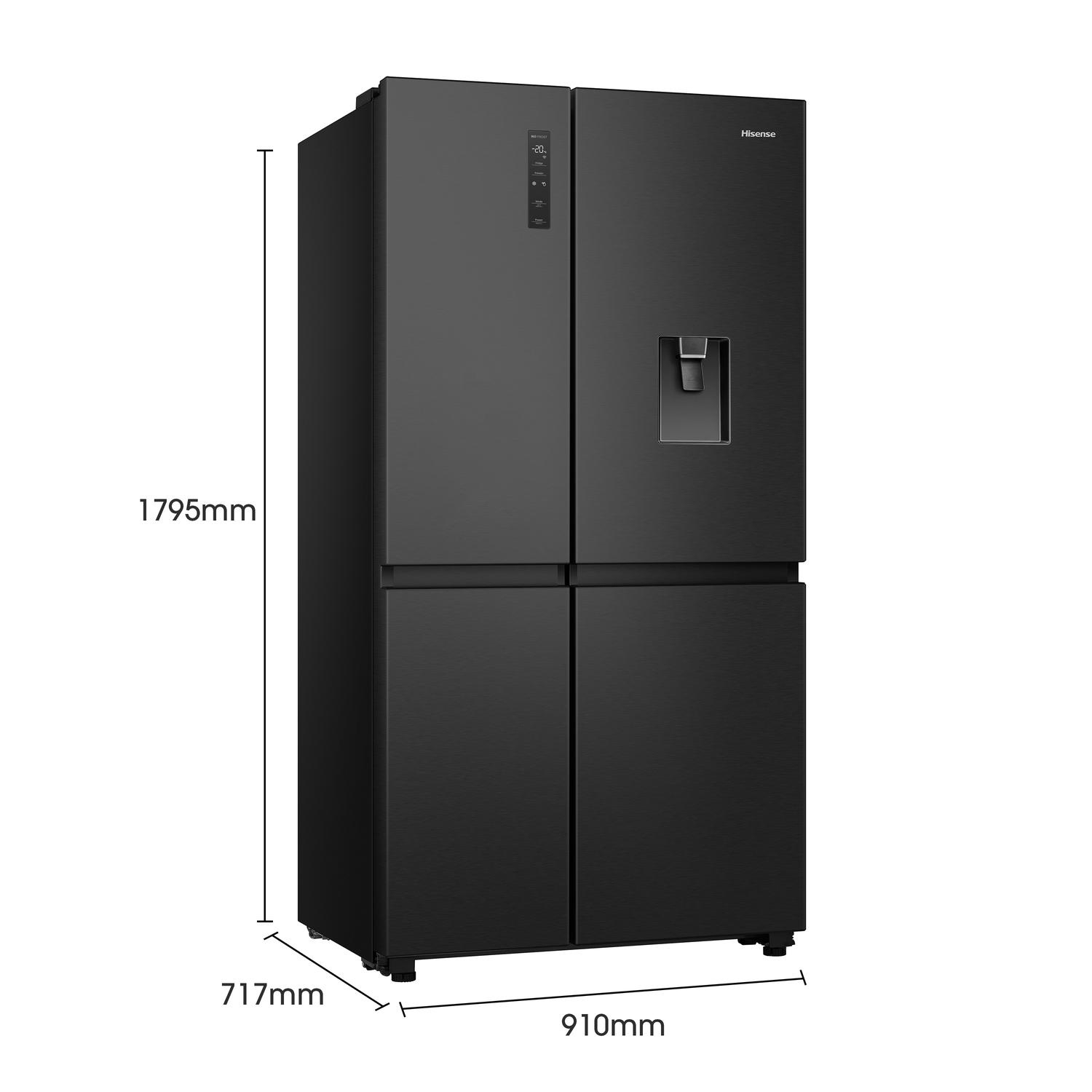 Hisense RS840N4WFE 60/40 91cm Frost Free American Fridge Freezer - Black Stainless Steel thumbnail image