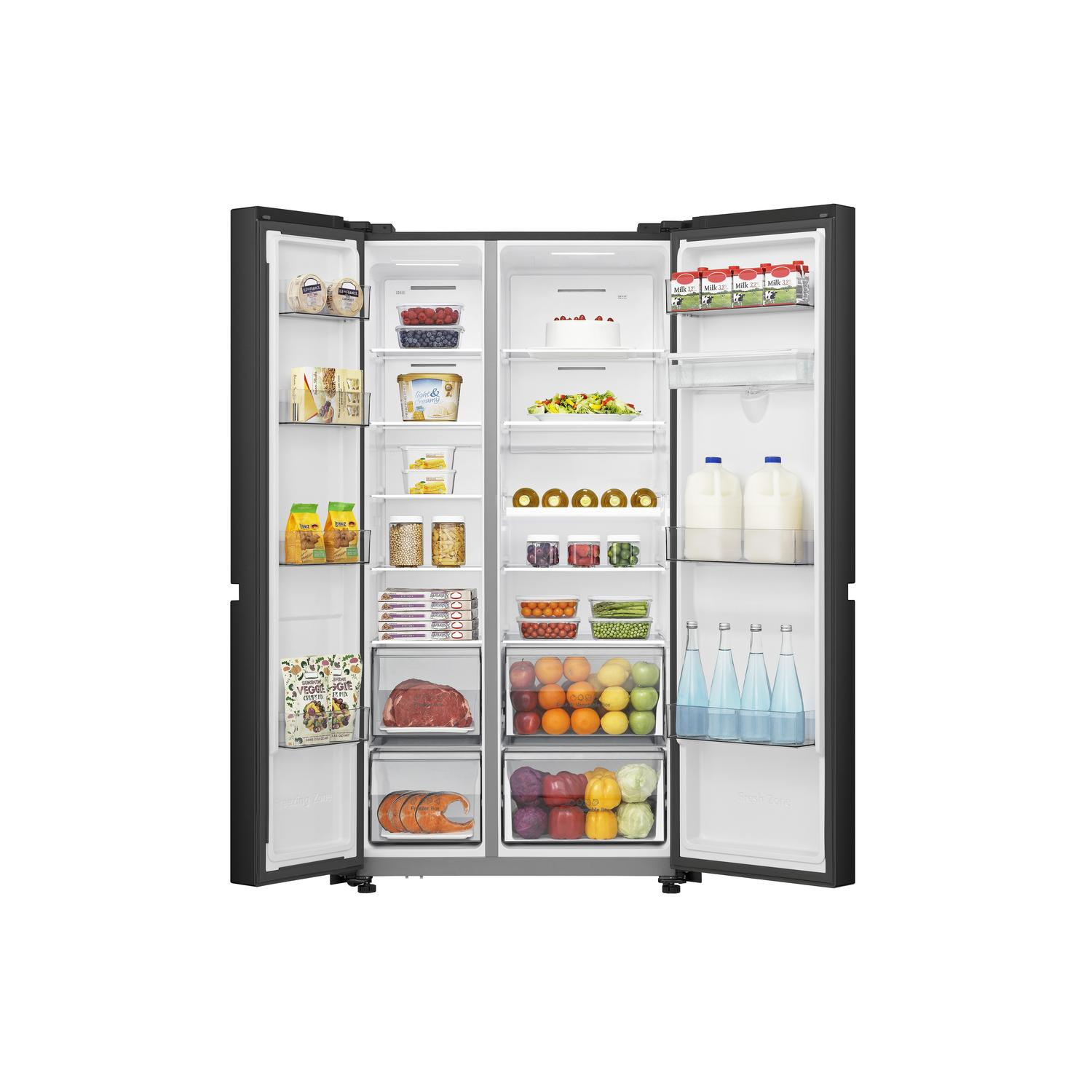 Hisense RS840N4WFE 60/40 91cm Frost Free American Fridge Freezer - Black Stainless Steel thumbnail image