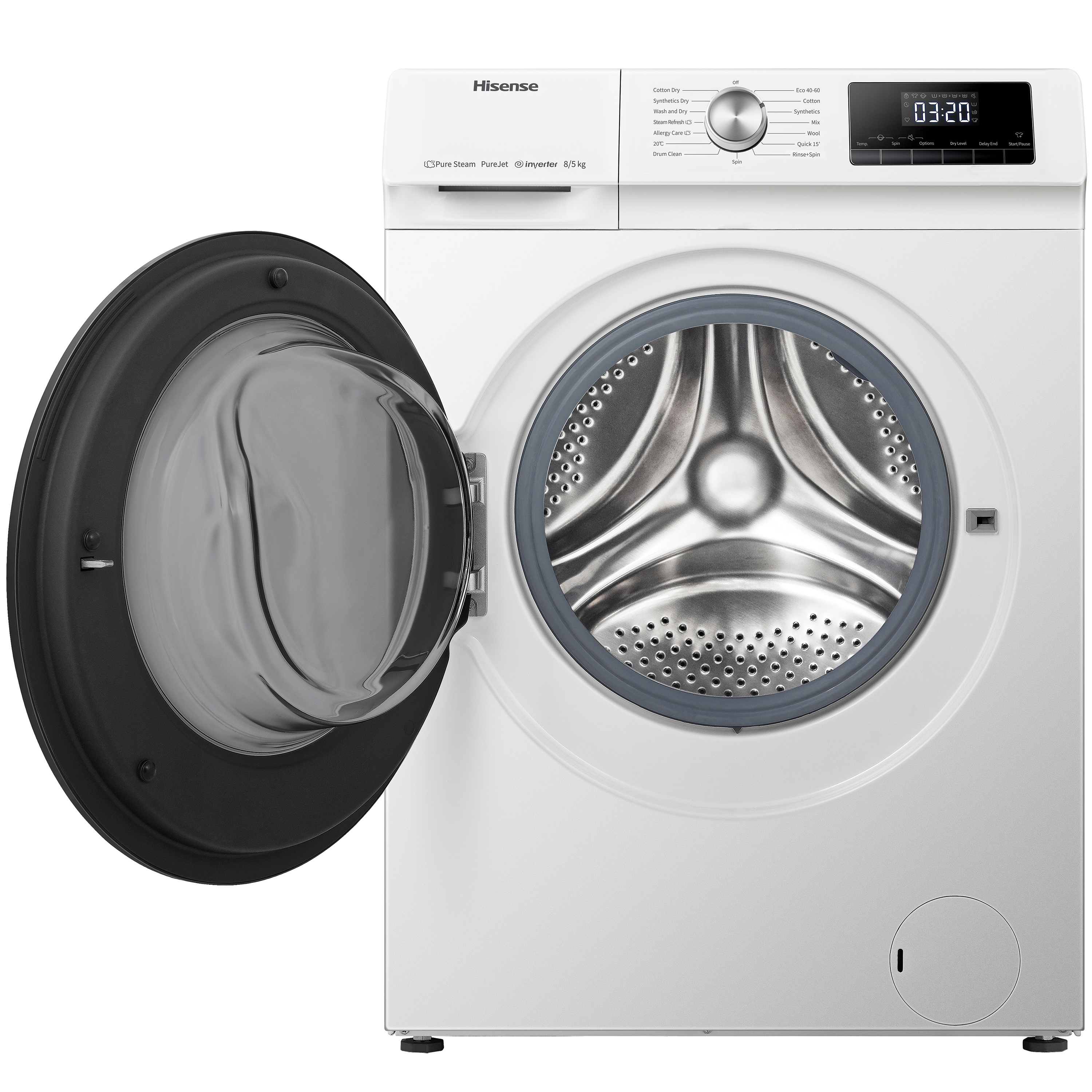 Hisense WDQA8014EVJM 8kg/5kg 1400 Spin  Washer Dryer - White thumbnail image