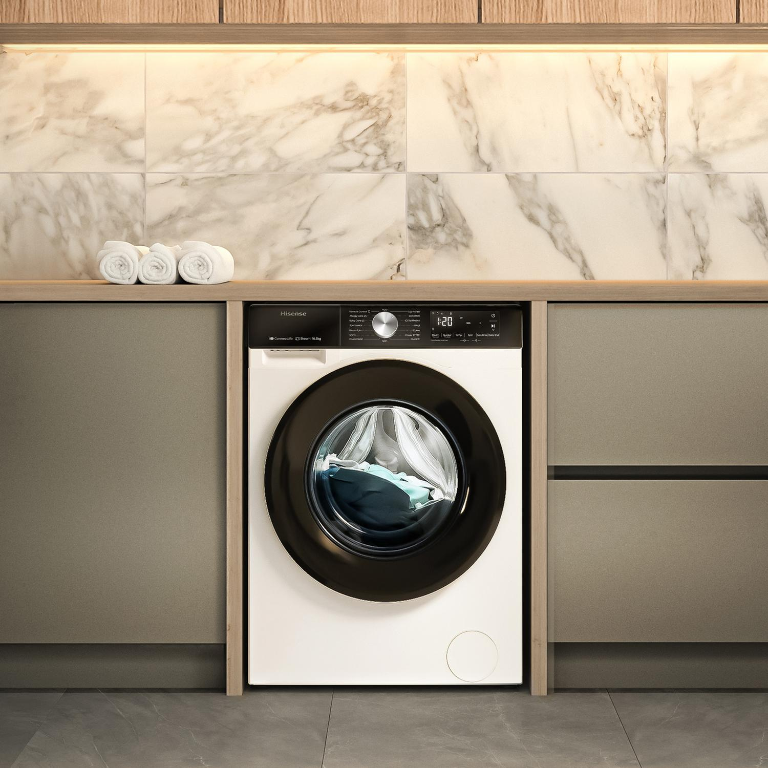 Hisense WF3S1043BW3 10.5kg 1400 Spin Washing Machine thumbnail image