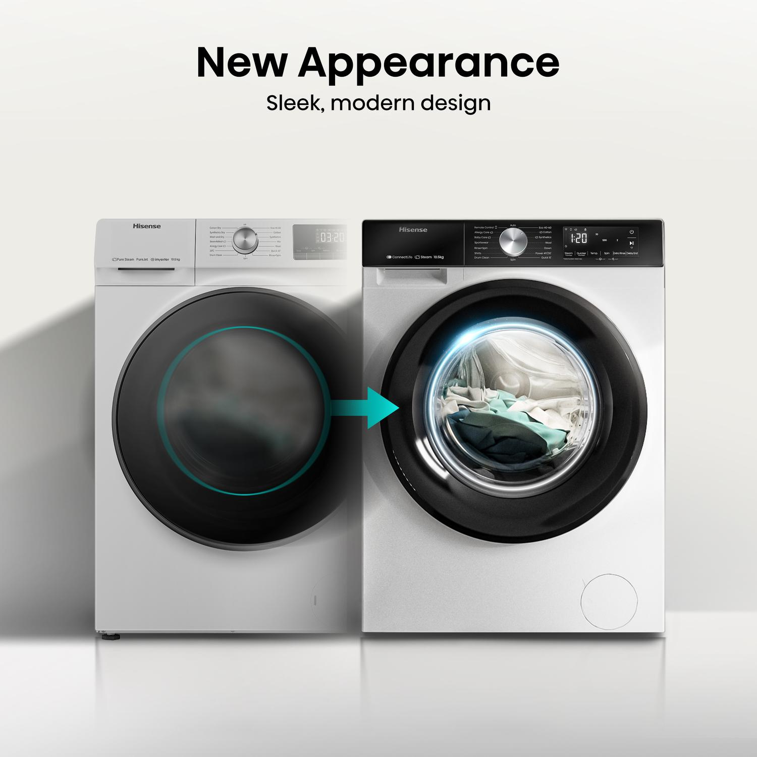 Hisense WF3S1043BW3 10.5kg 1400 Spin Washing Machine thumbnail image
