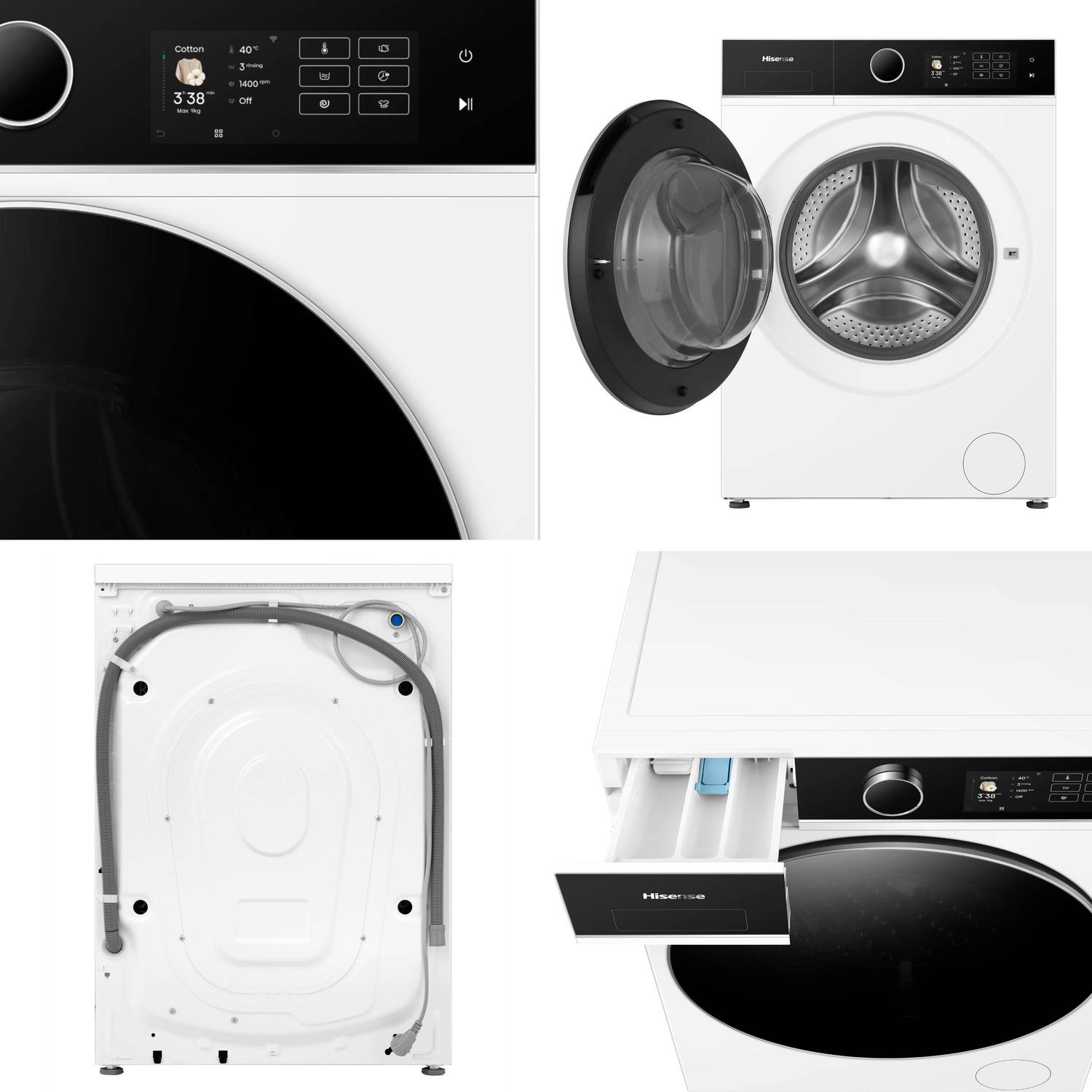 Hisense WF5I9043BWFS 9kg 1400 Spin Washing Machine thumbnail image