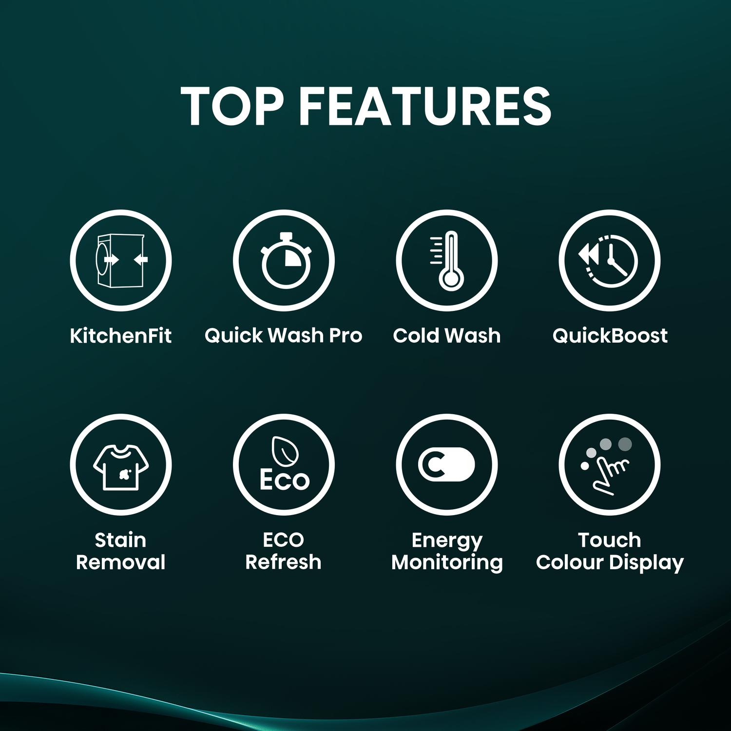 Hisense WF5I9043BWFS 9kg 1400 Spin Washing Machine thumbnail image