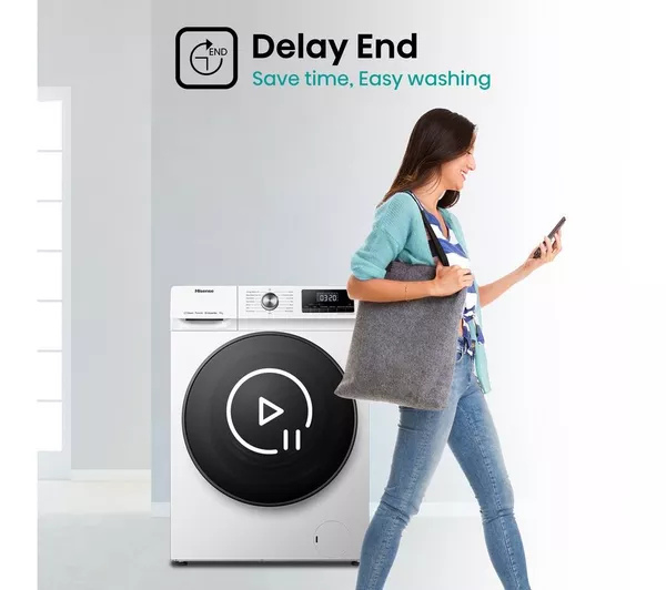 Hisense WFQA9014EVJM 9kg 1400 Spin  Washing Machine - White thumbnail image
