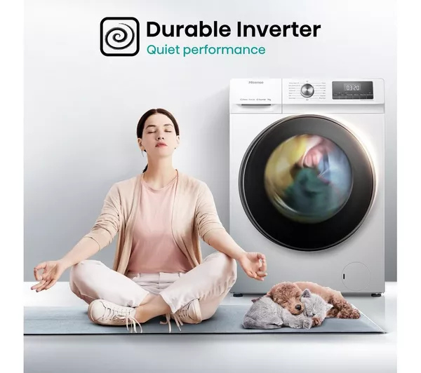 Hisense WFQA9014EVJM 9kg 1400 Spin  Washing Machine - White thumbnail image