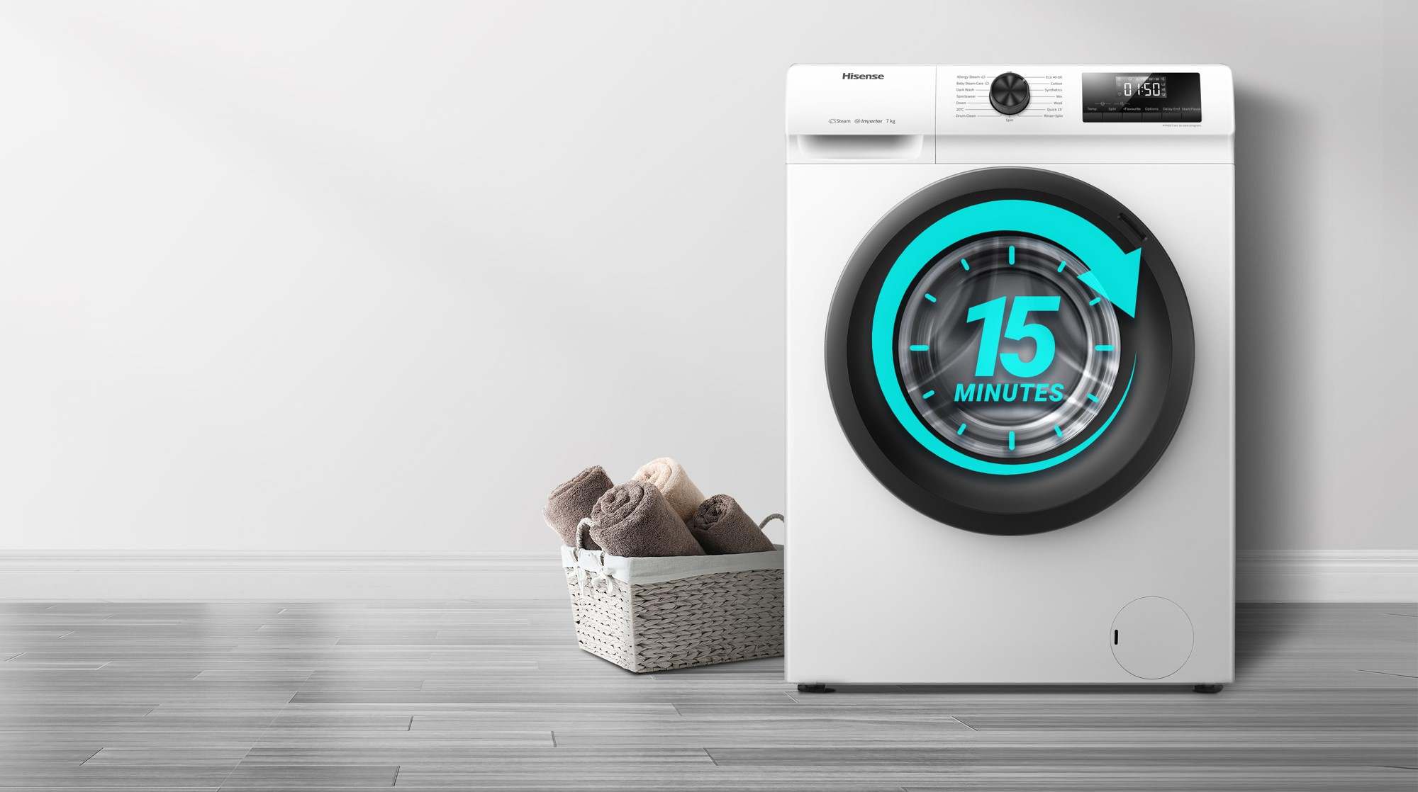 Hisense WFQP7012EVM 7kg 1200 Spin Washing Machine thumbnail image