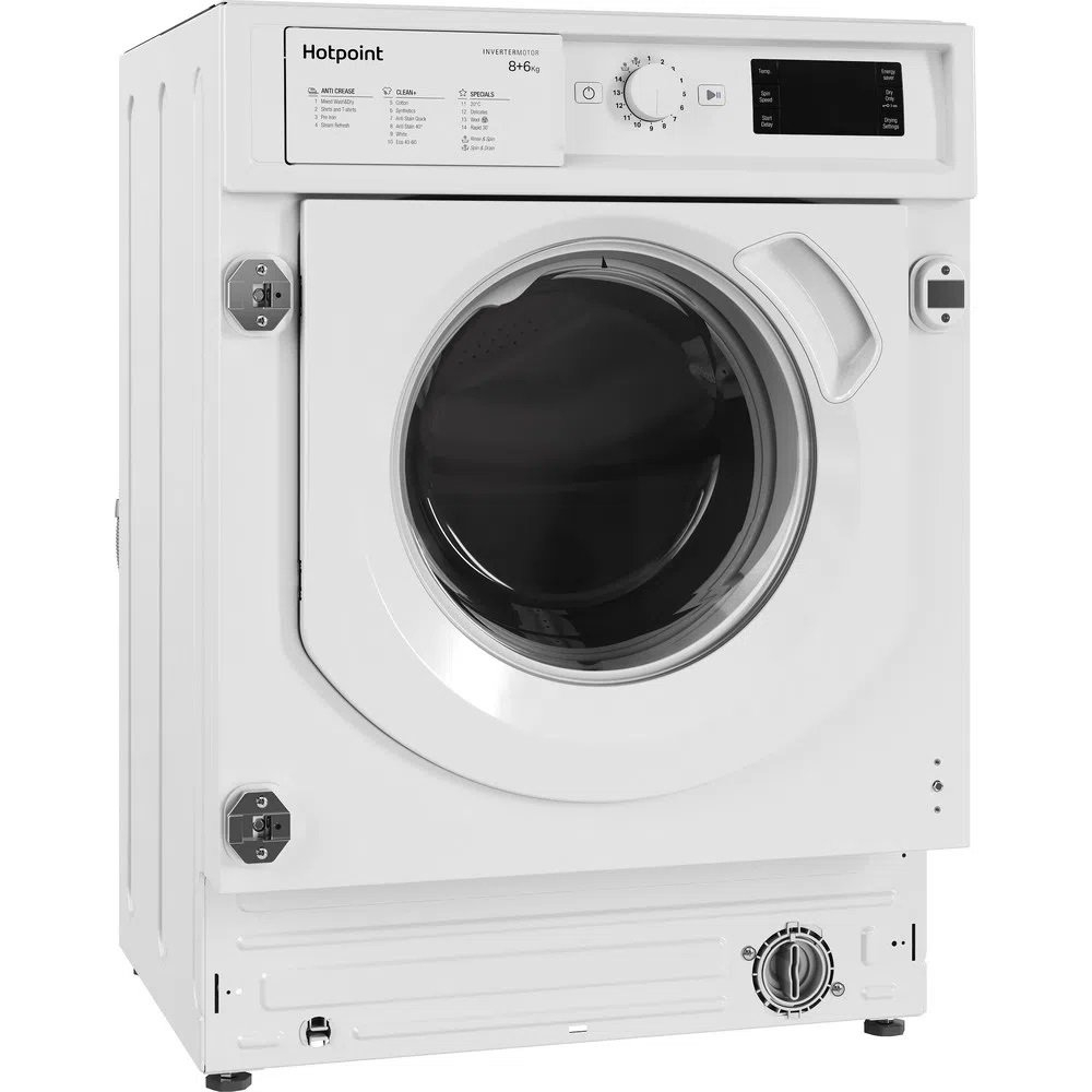 Hotpoint BIWDHG861485 8kg/6kg 1400 Spin Integrated Washer Dryer - White thumbnail image