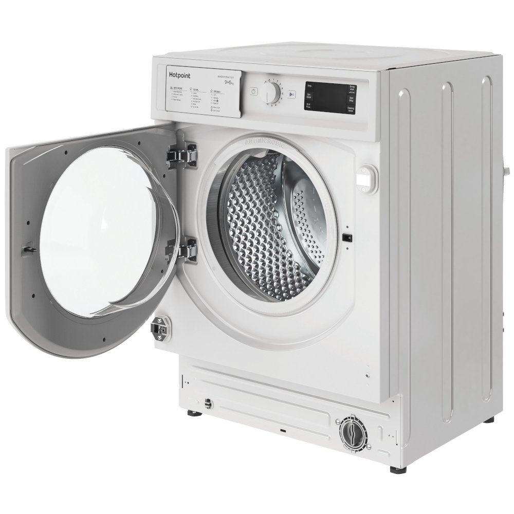 Hotpoint BIWDHG961485 9kg/6kg 1400 Spin Integrated Washer Dryer - White thumbnail image