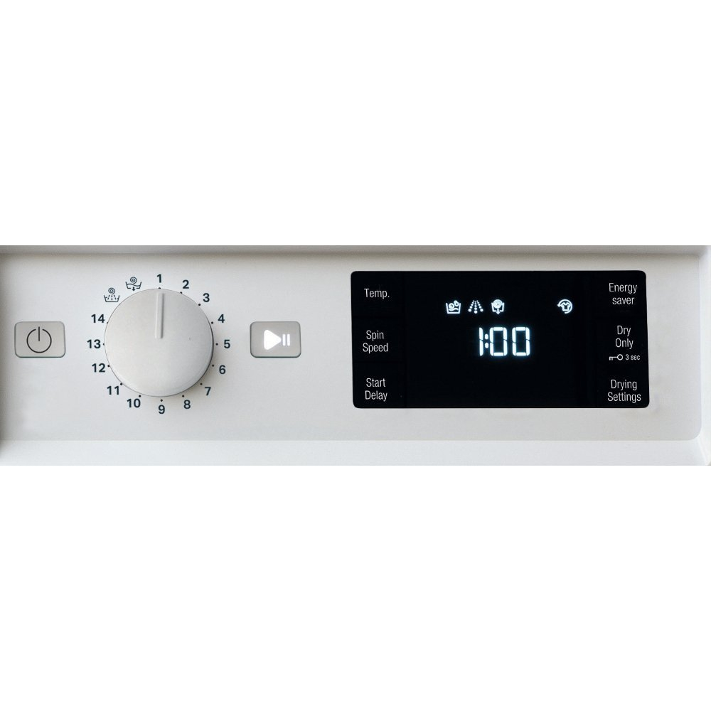 Hotpoint BIWDHG961485 9kg/6kg 1400 Spin Integrated Washer Dryer - White thumbnail image