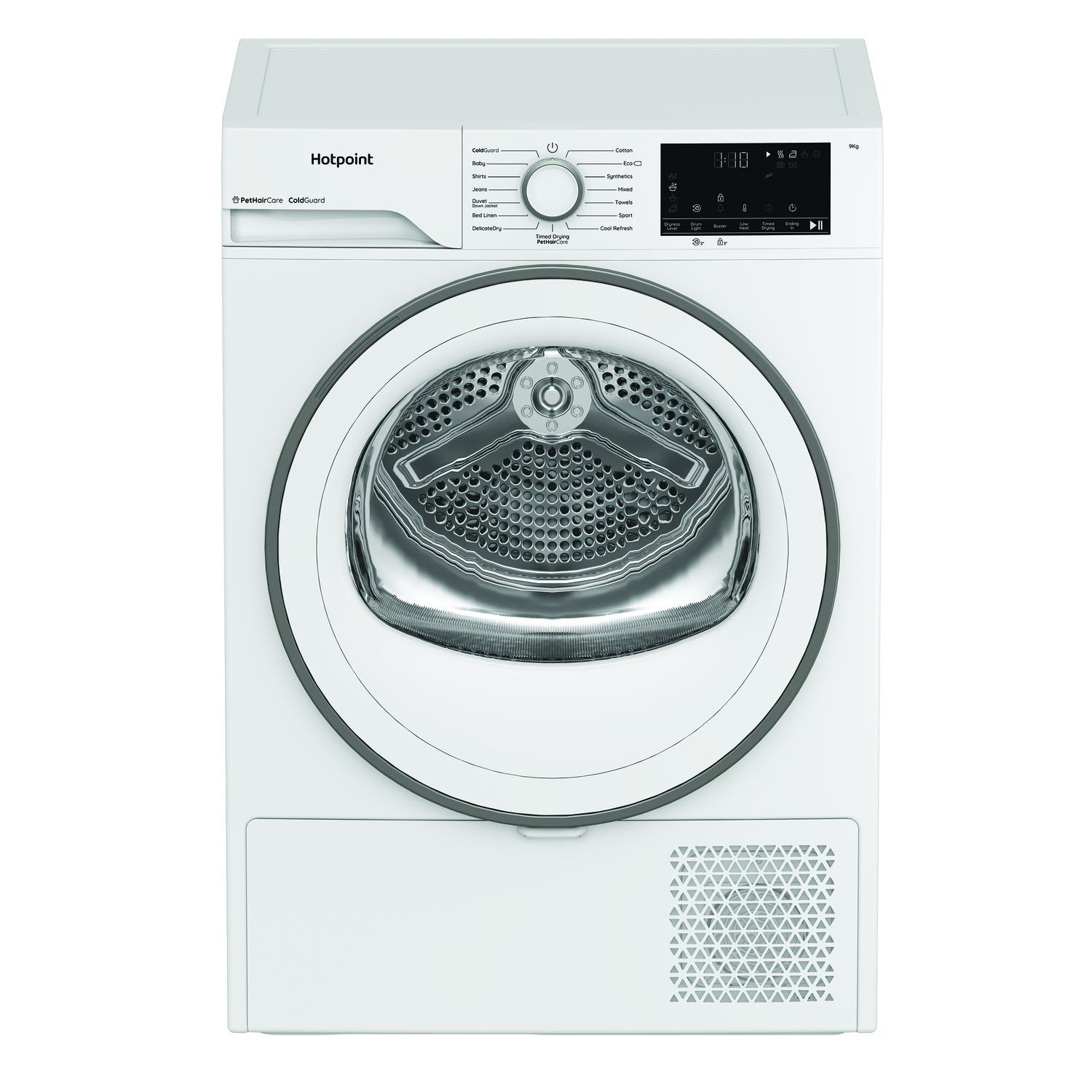 Hotpoint CHD93MWWUK 9kg Heat Pump Tumble Dryer with PetHairCare - White thumbnail image