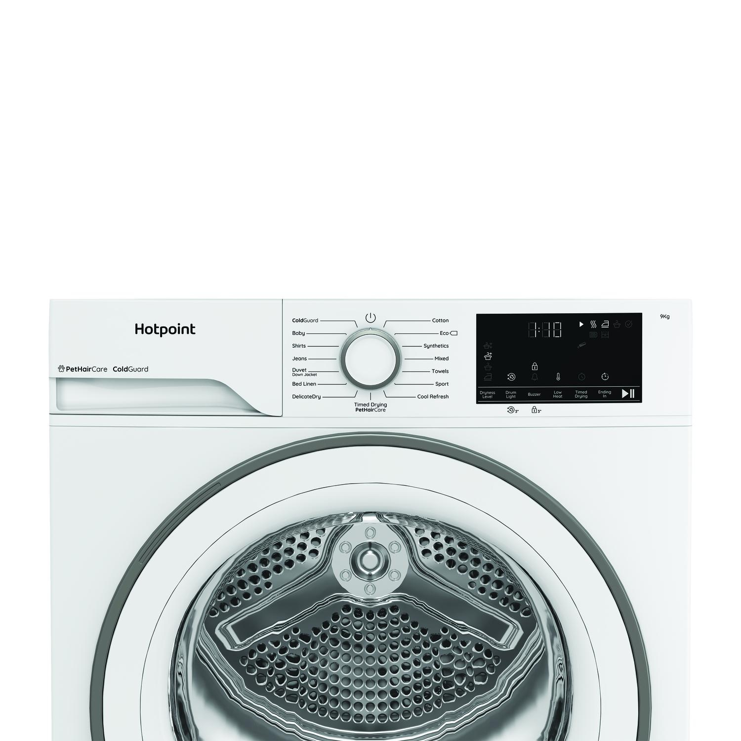 Hotpoint CHD93MWWUK 9kg Heat Pump Tumble Dryer with PetHairCare - White thumbnail image