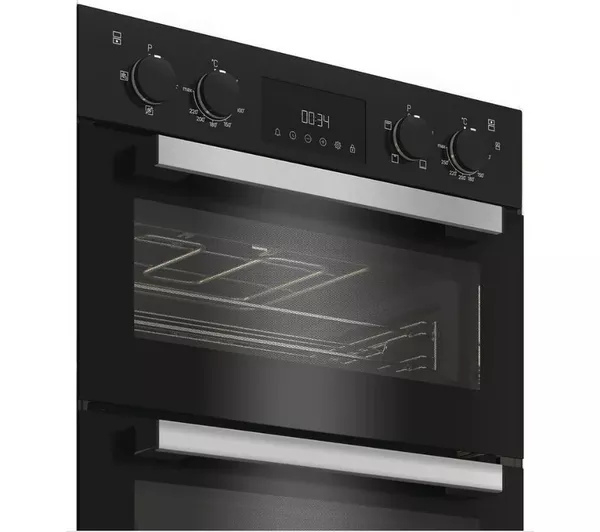 Hotpoint DIH 10D B 59.4cm Built In Electric Fan Double Oven - Black thumbnail image