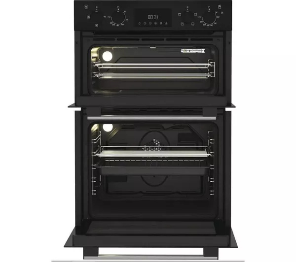 Hotpoint DIH 10D B 59.4cm Built In Electric Fan Double Oven - Black thumbnail image