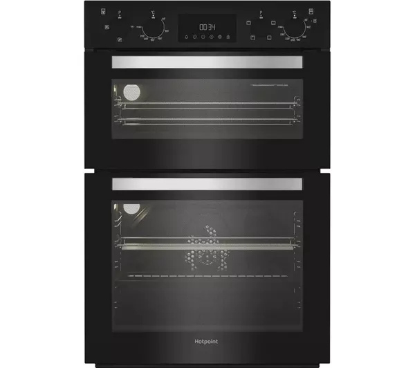 Hotpoint DIH 10D B 59.4cm Built In Electric Fan Double Oven - Black thumbnail image