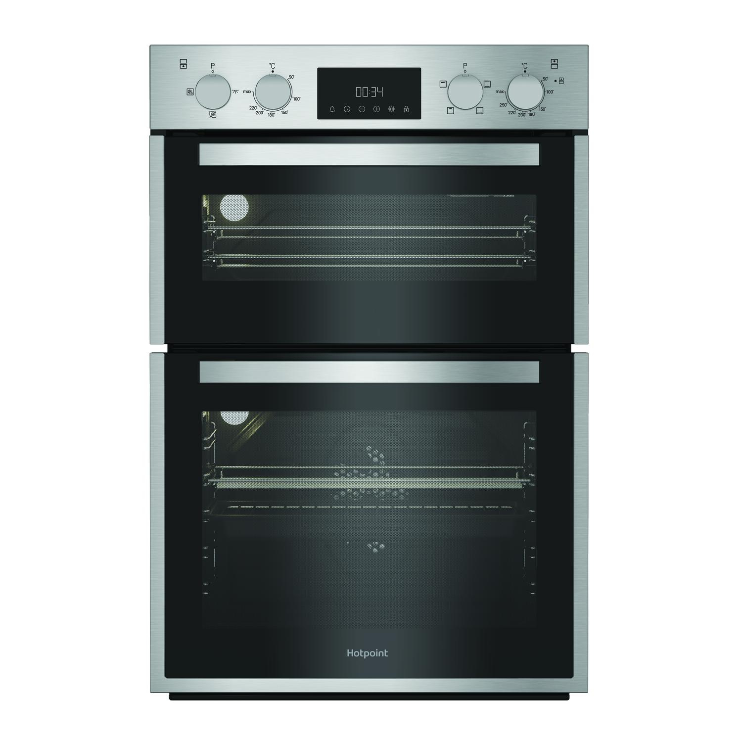 Hotpoint DIH10DIX 59.4cm Built In Electric Double Oven - Silver thumbnail image
