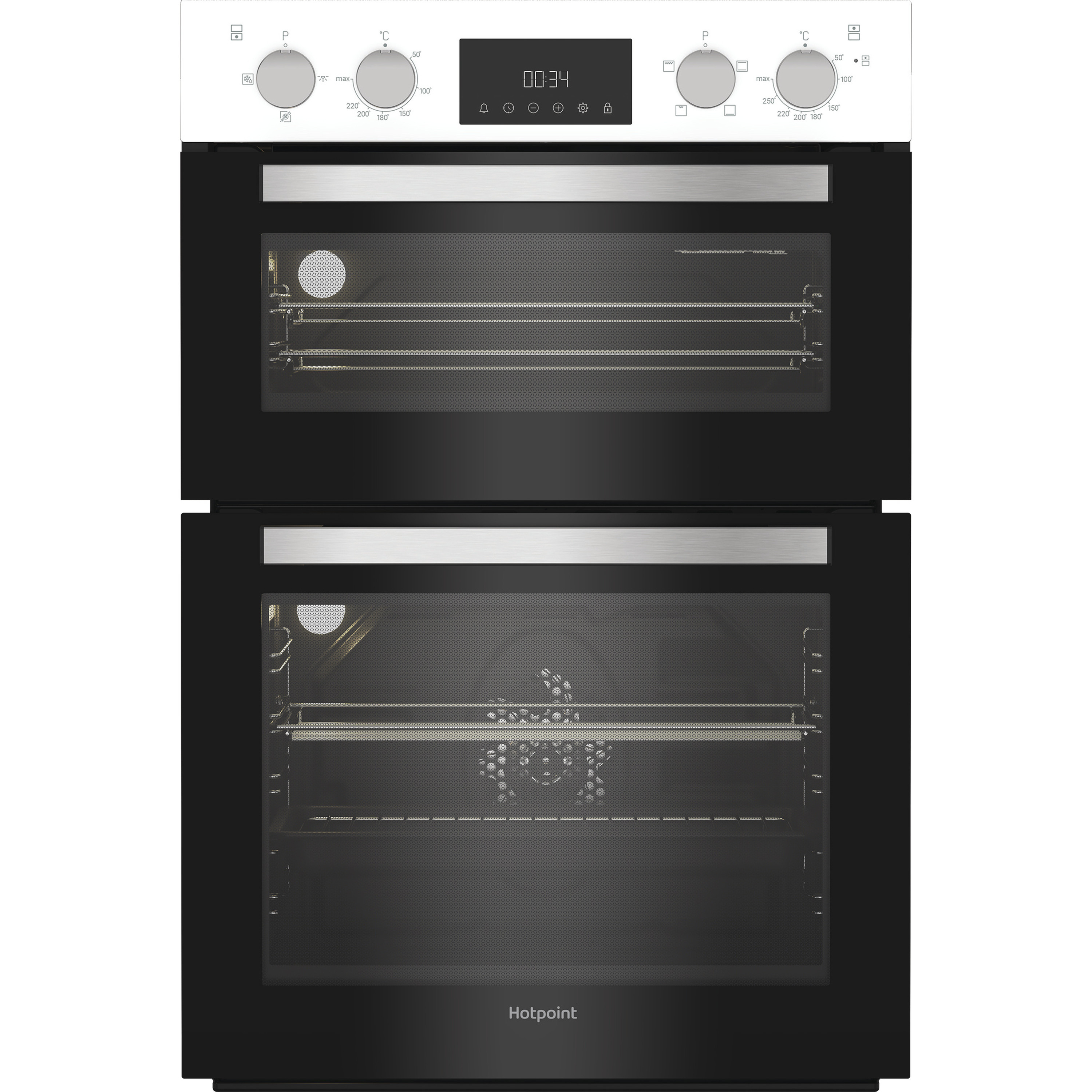 Hotpoint DIH10DW 89cm Built In Electric Double Oven - White thumbnail image