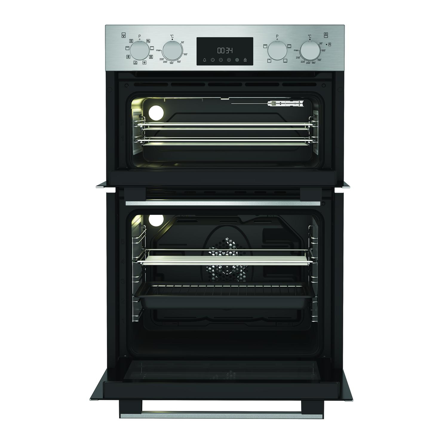 Hotpoint DIH82DIX 59.4cm Built In Electric Double Oven - Stainless Steel thumbnail image