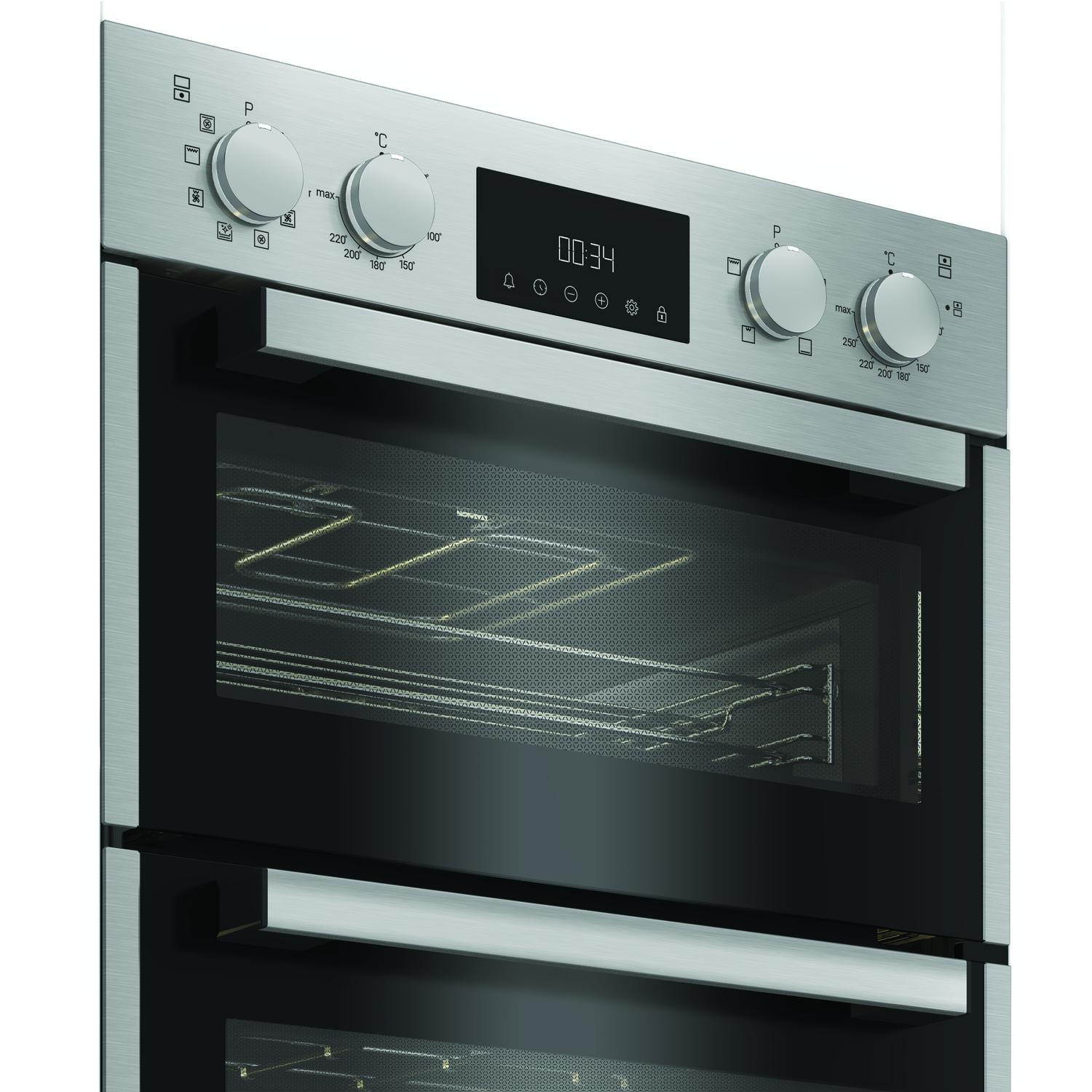 Hotpoint DIH82DIX 59.4cm Built In Electric Double Oven - Stainless Steel thumbnail image