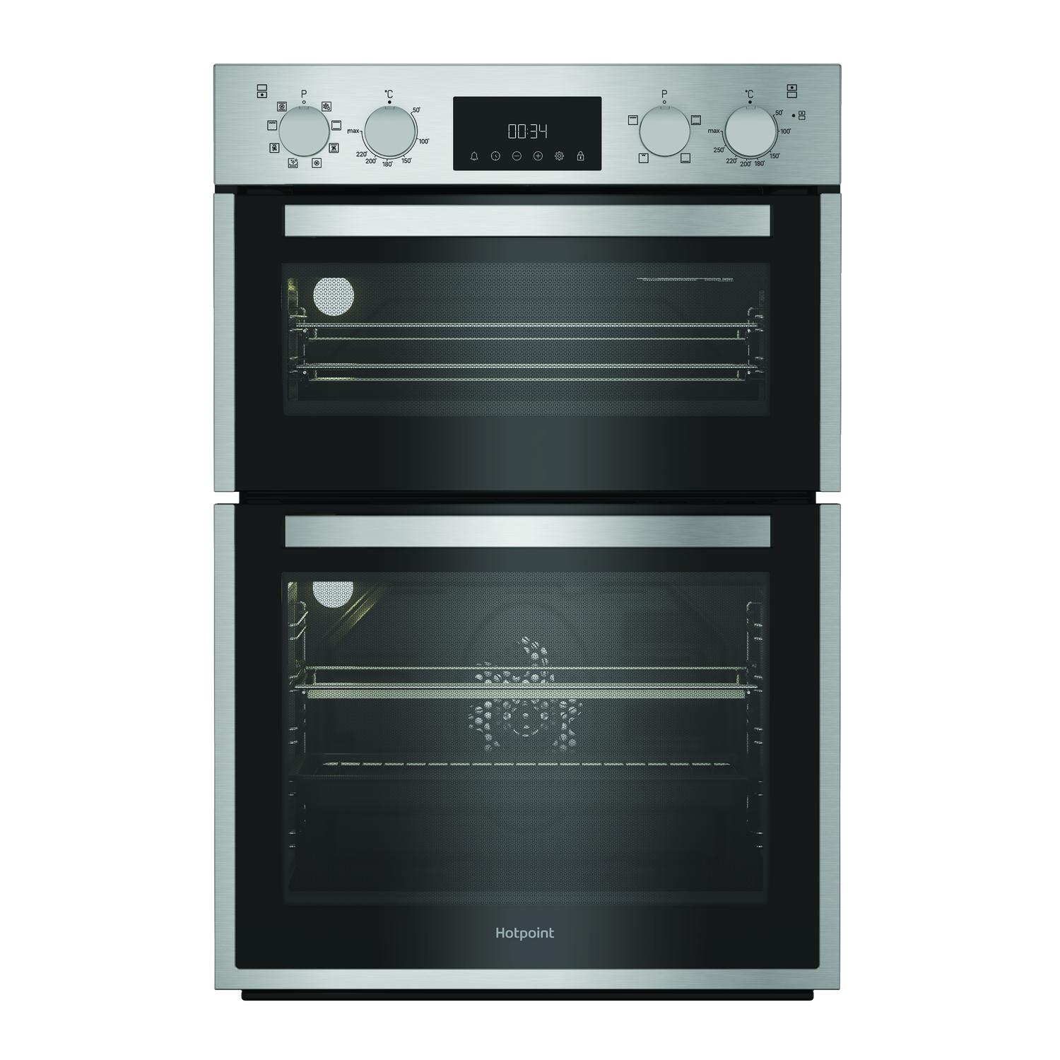 Hotpoint DIH82DIX 59.4cm Built In Electric Double Oven - Stainless Steel thumbnail image
