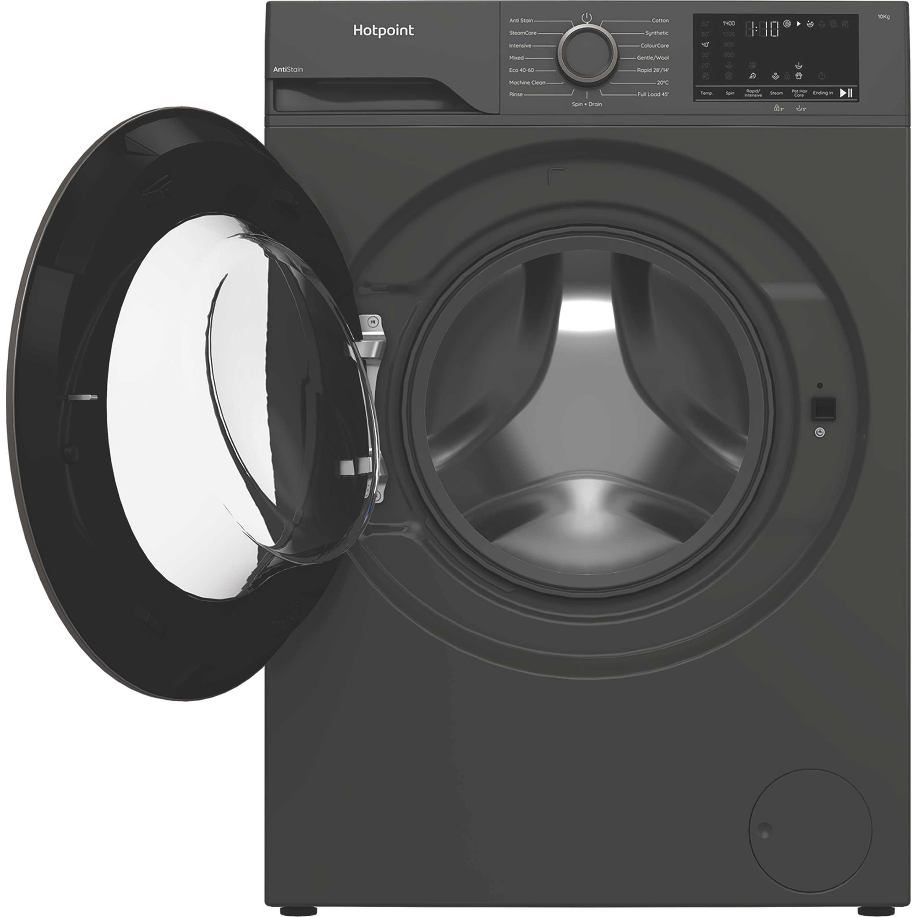 Hotpoint H101GANTISTAIN 10kg 1400 Spin Washing Machine with PetHairCare - Graphite thumbnail image