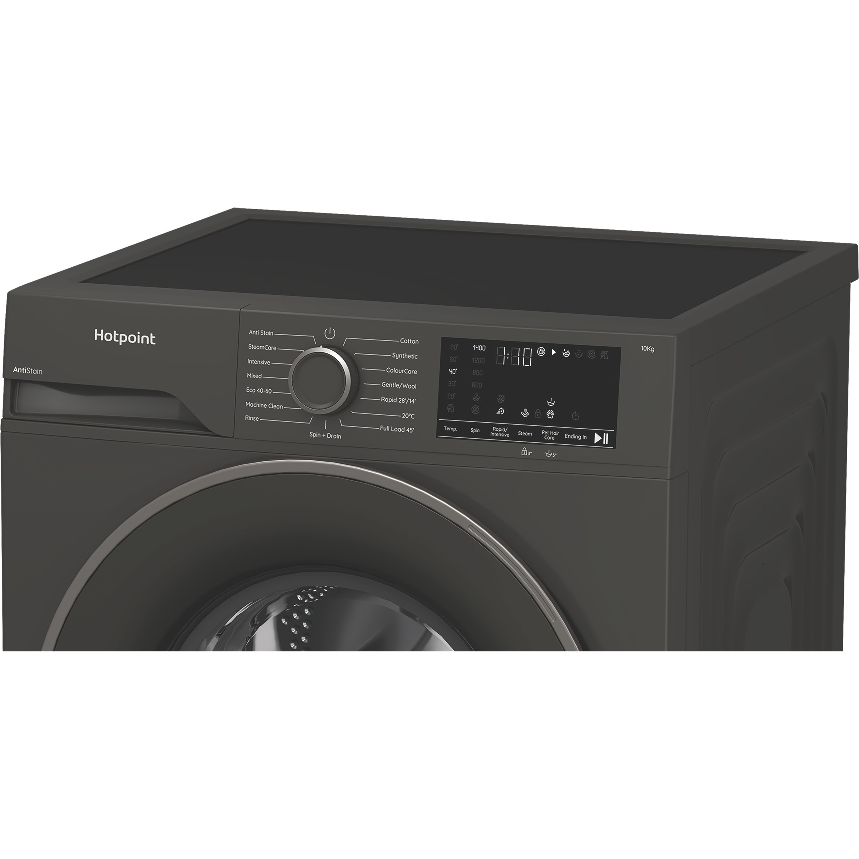 Hotpoint H101GANTISTAIN 10kg 1400 Spin Washing Machine with PetHairCare - Graphite thumbnail image