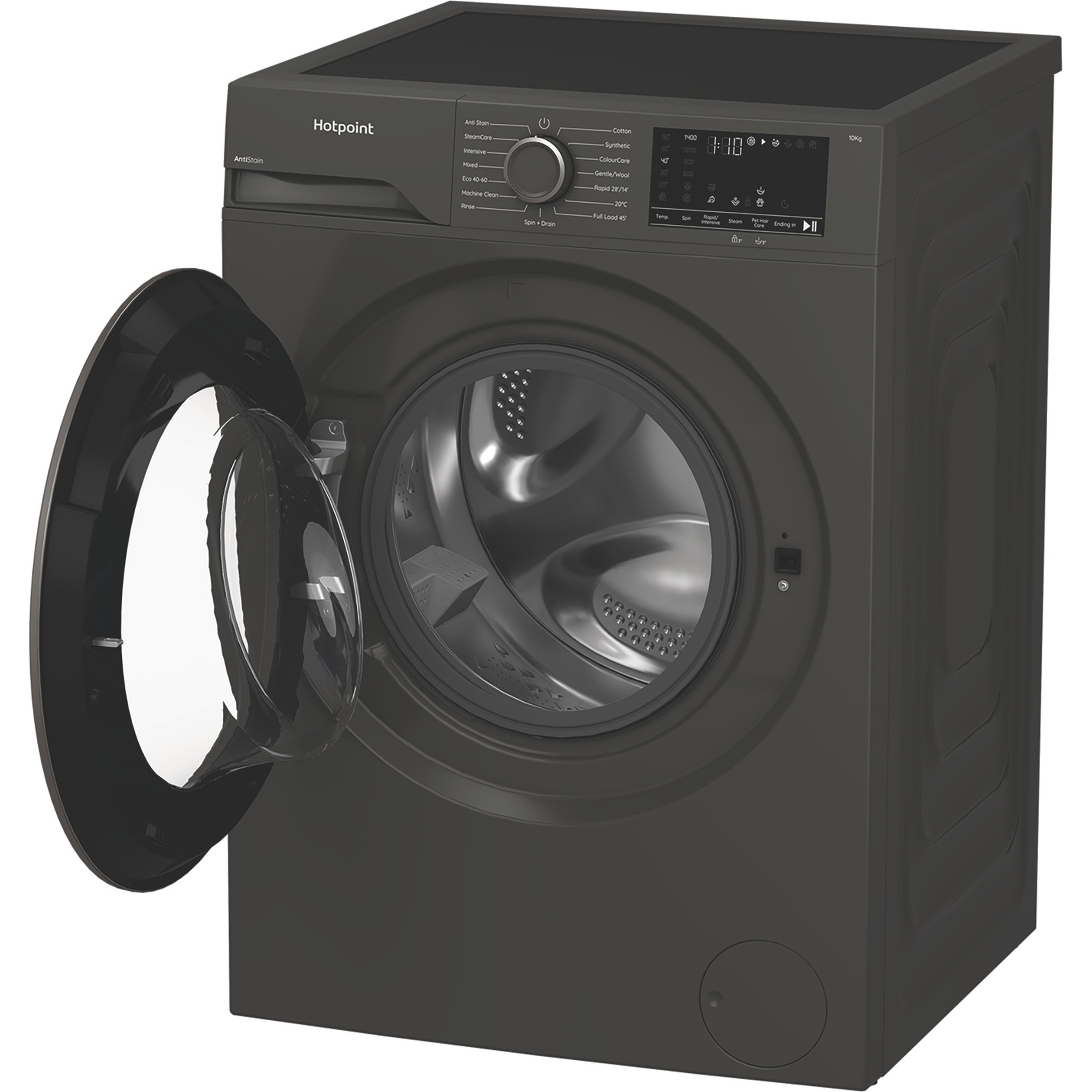 Hotpoint H101GANTISTAIN 10kg 1400 Spin Washing Machine with PetHairCare - Graphite thumbnail image