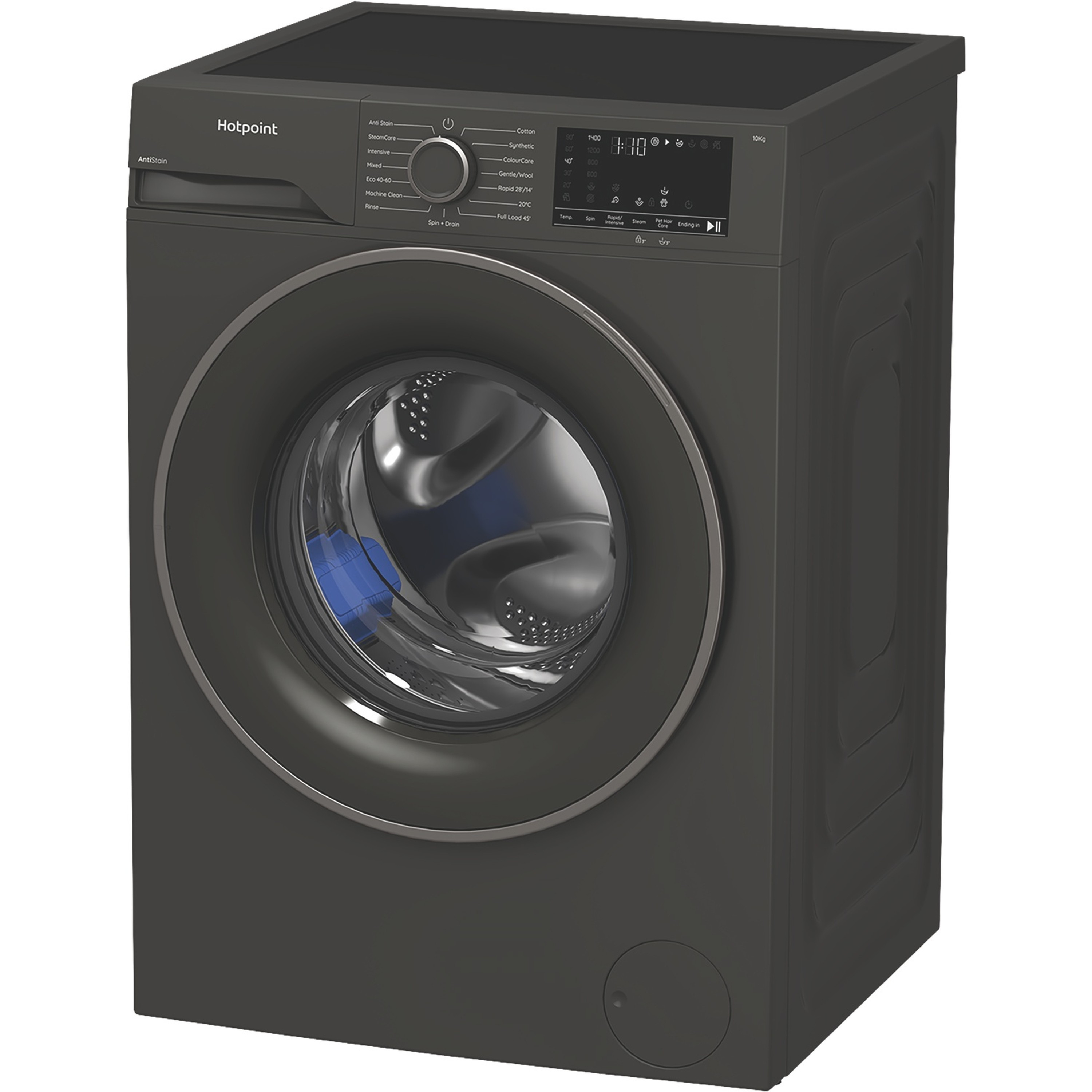Hotpoint H101GANTISTAIN 10kg 1400 Spin Washing Machine with PetHairCare - Graphite thumbnail image