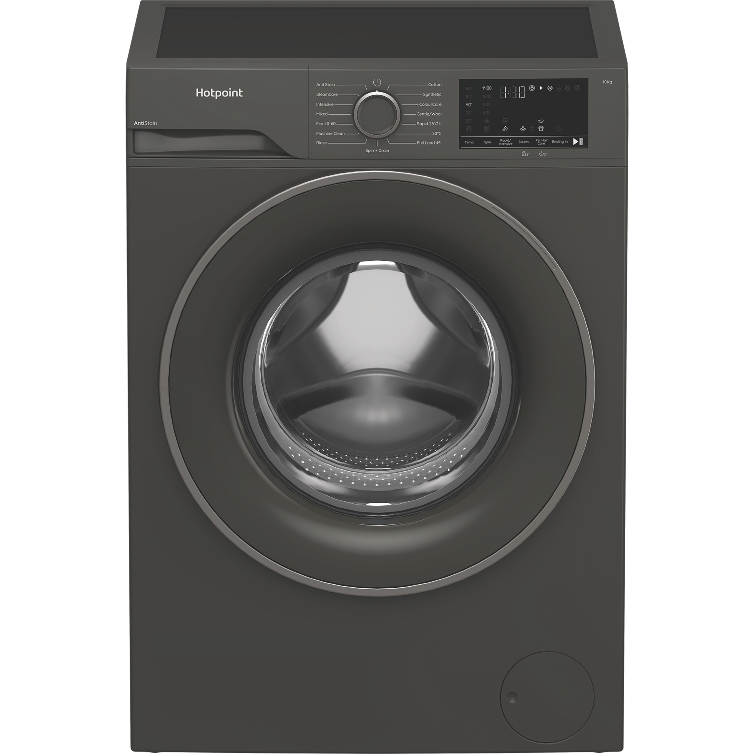 Hotpoint H101GANTISTAIN 10kg 1400 Spin Washing Machine with PetHairCare - Graphite thumbnail image