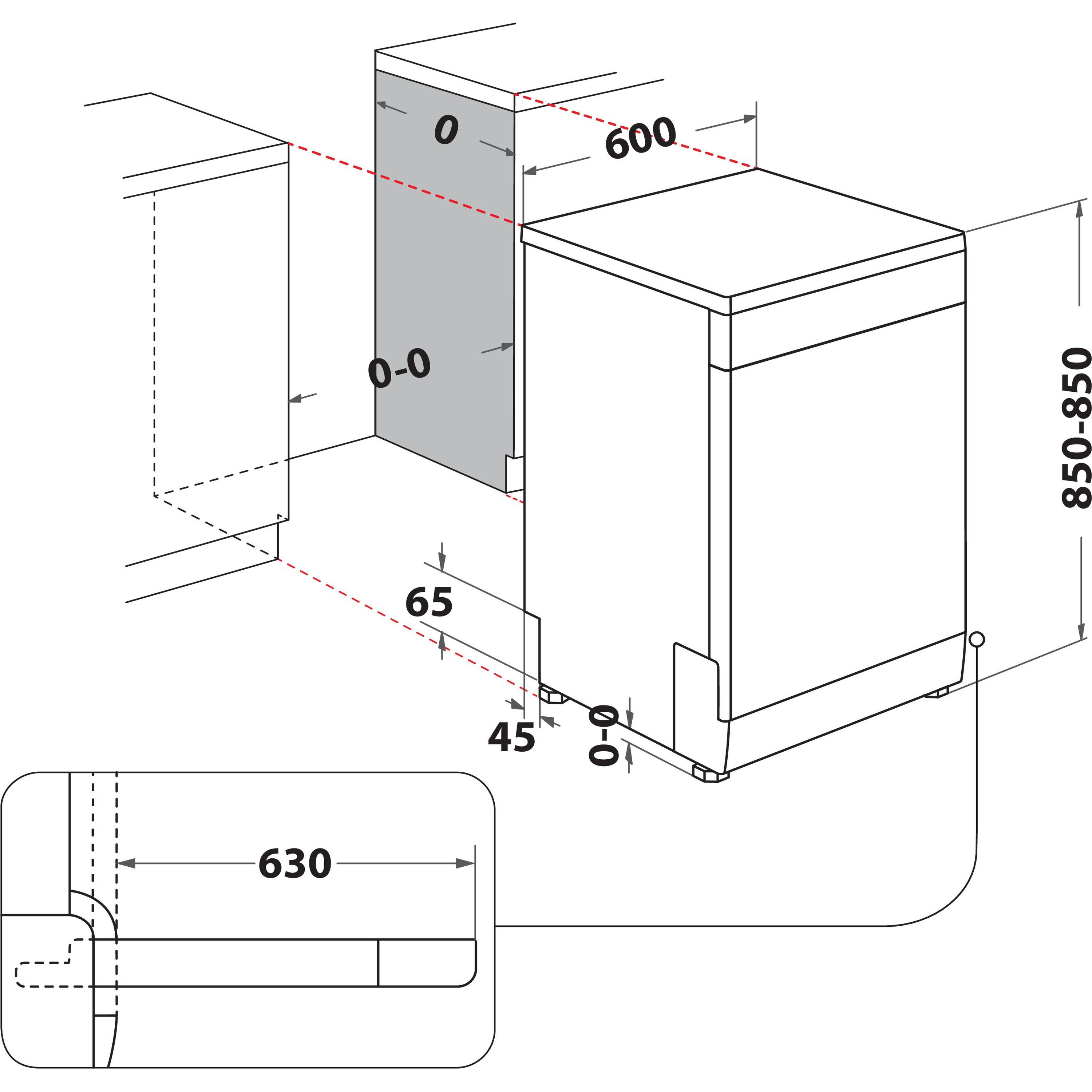 Hotpoint Maxi Space H7FHP43WUK Dishwasher with Third Rack - White - 15 Place Settings thumbnail image