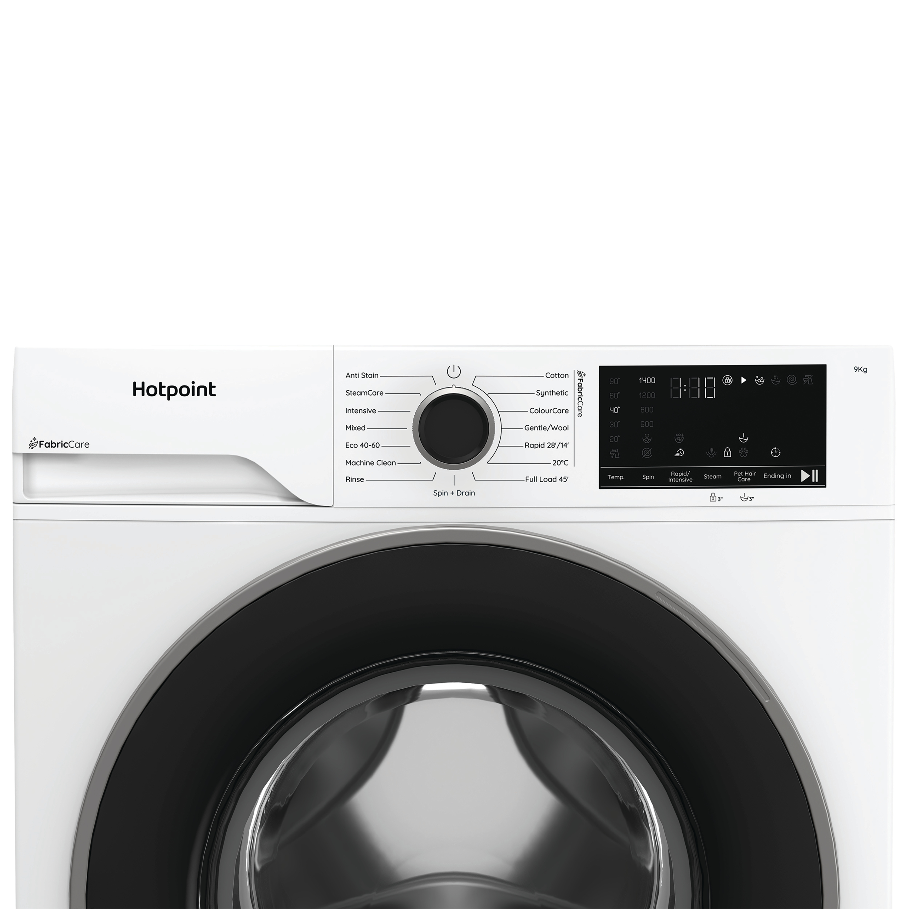 Hotpoint HBWH 93 CARE UK 9kg 1400 spin Washing Machine - White thumbnail image