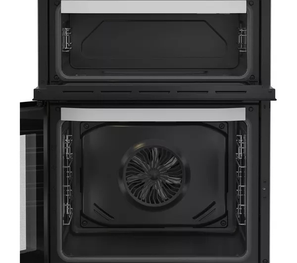 Hotpoint HDE6VDW 60cm Double Electric Ceramic Cooker - White thumbnail image