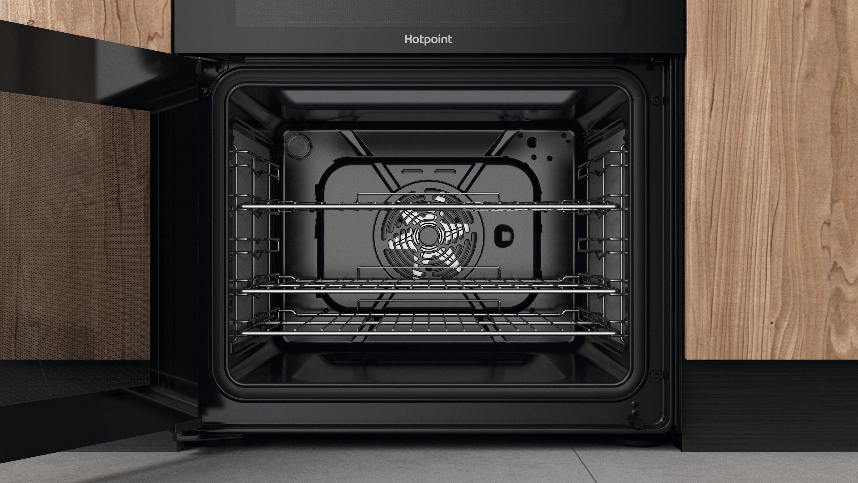 Hotpoint HDEU67V9C2B/UK 60cm Double Oven Electric Cooker with Ceramic Hob - Black thumbnail image
