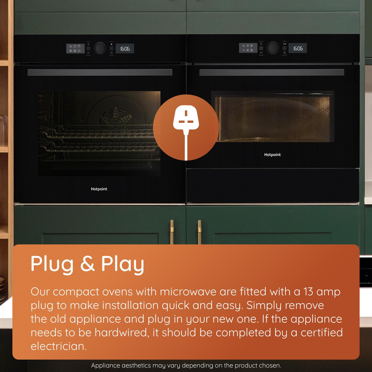 Hotpoint HO455HBUK 59.5cm Built In Electric Single Oven - Black thumbnail image