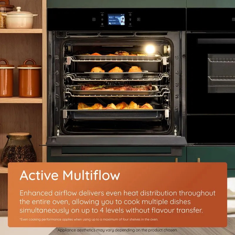 Hotpoint HOI4S8PM0BUK 60cm Built-In Single Pyrolytic Oven with Active Multiflow and Air Fry thumbnail image