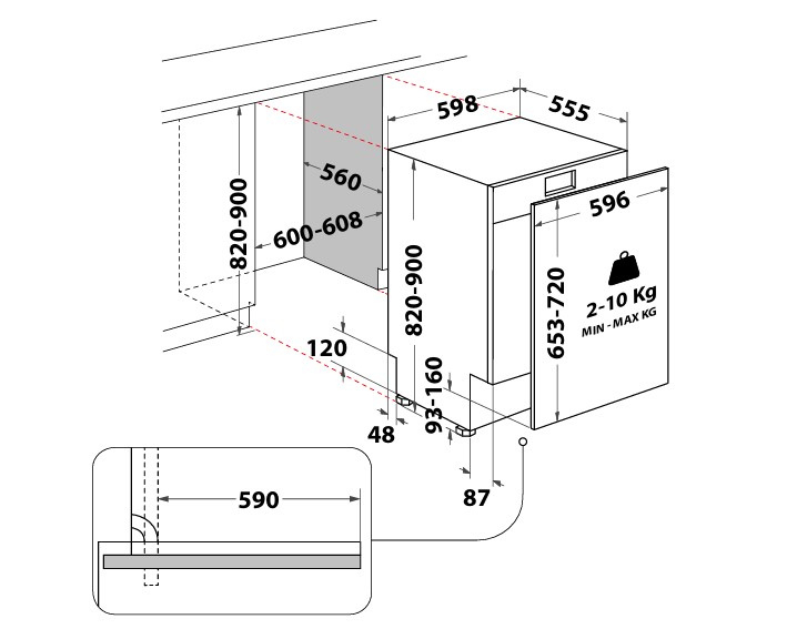 Hotpoint HP2IFC14BN6UK Integrated Dishwasher with ActiveDry - 14 Place Settings thumbnail image