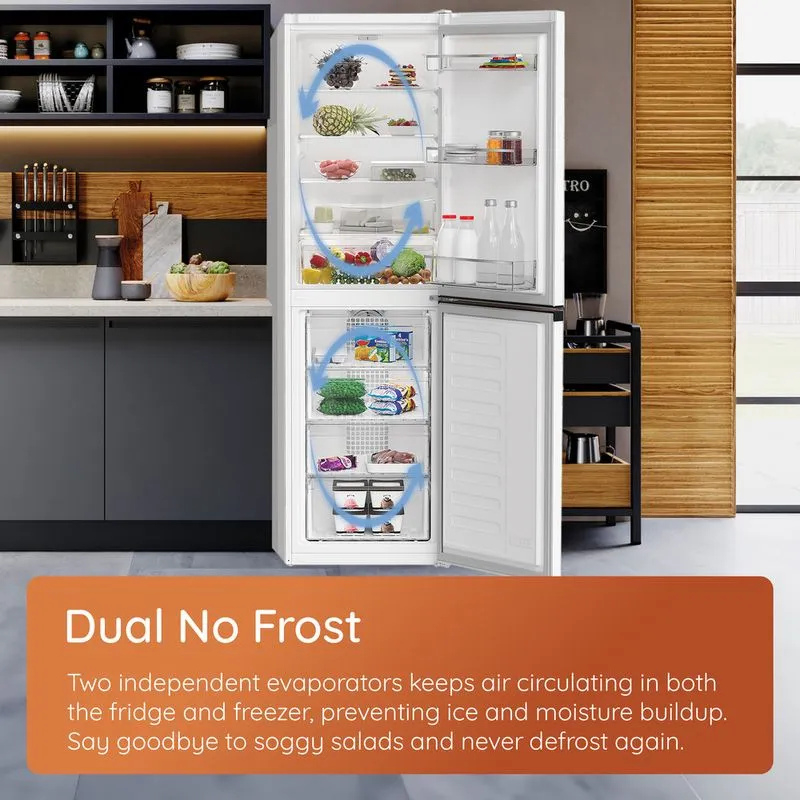 Hotpoint HPK 26363 W4UK  Dual No Frost 60/40 Fridge Freezer with Even Flow - White thumbnail image