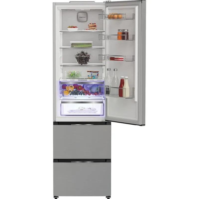Hotpoint HPKF 5351 XP4UK Dual No Frost 3 Door American Fridge Freezer with VitalCare - Brushed Steel thumbnail image
