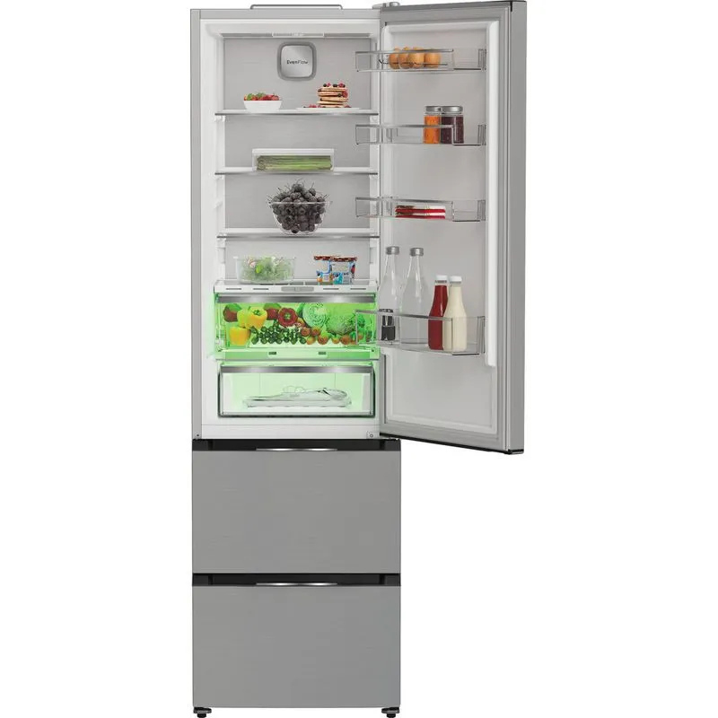 Hotpoint HPKF 5351 XP4UK Dual No Frost 3 Door American Fridge Freezer with VitalCare - Brushed Steel thumbnail image