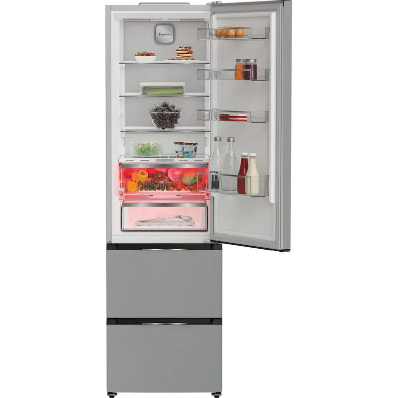 Hotpoint HPKF 5351 XP4UK Dual No Frost 3 Door American Fridge Freezer with VitalCare - Brushed Steel thumbnail image